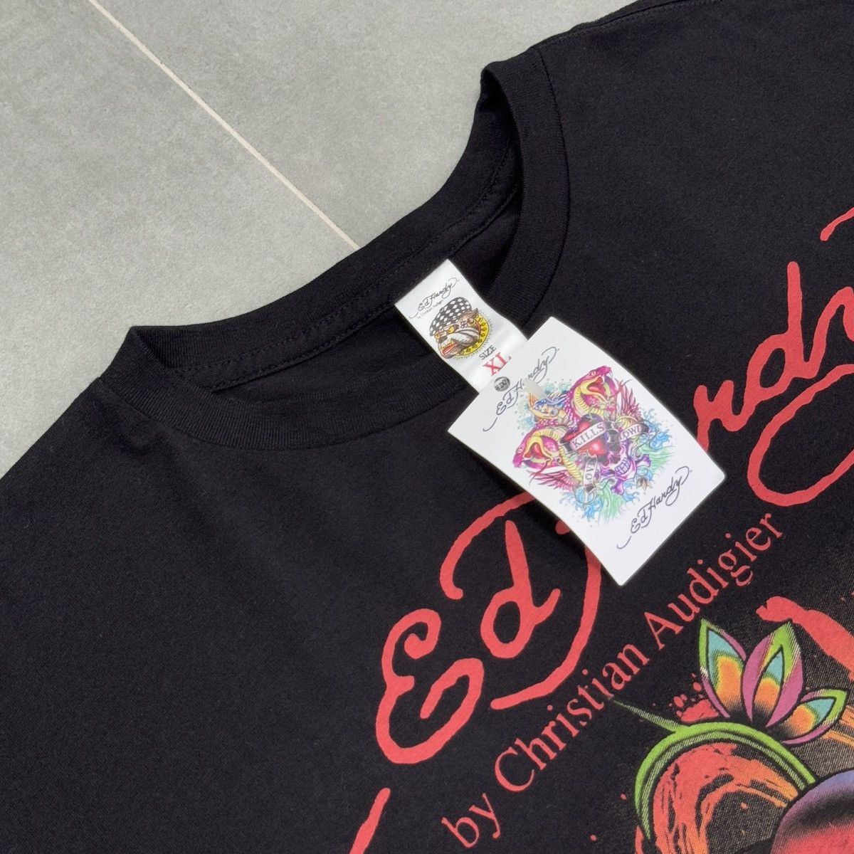 Ed Hardy Ed Hardy by Christian Audigier Tattoo Skull T-Shirt with Tag Size US XL / EU 56 / 4 - 7 Thumbnail