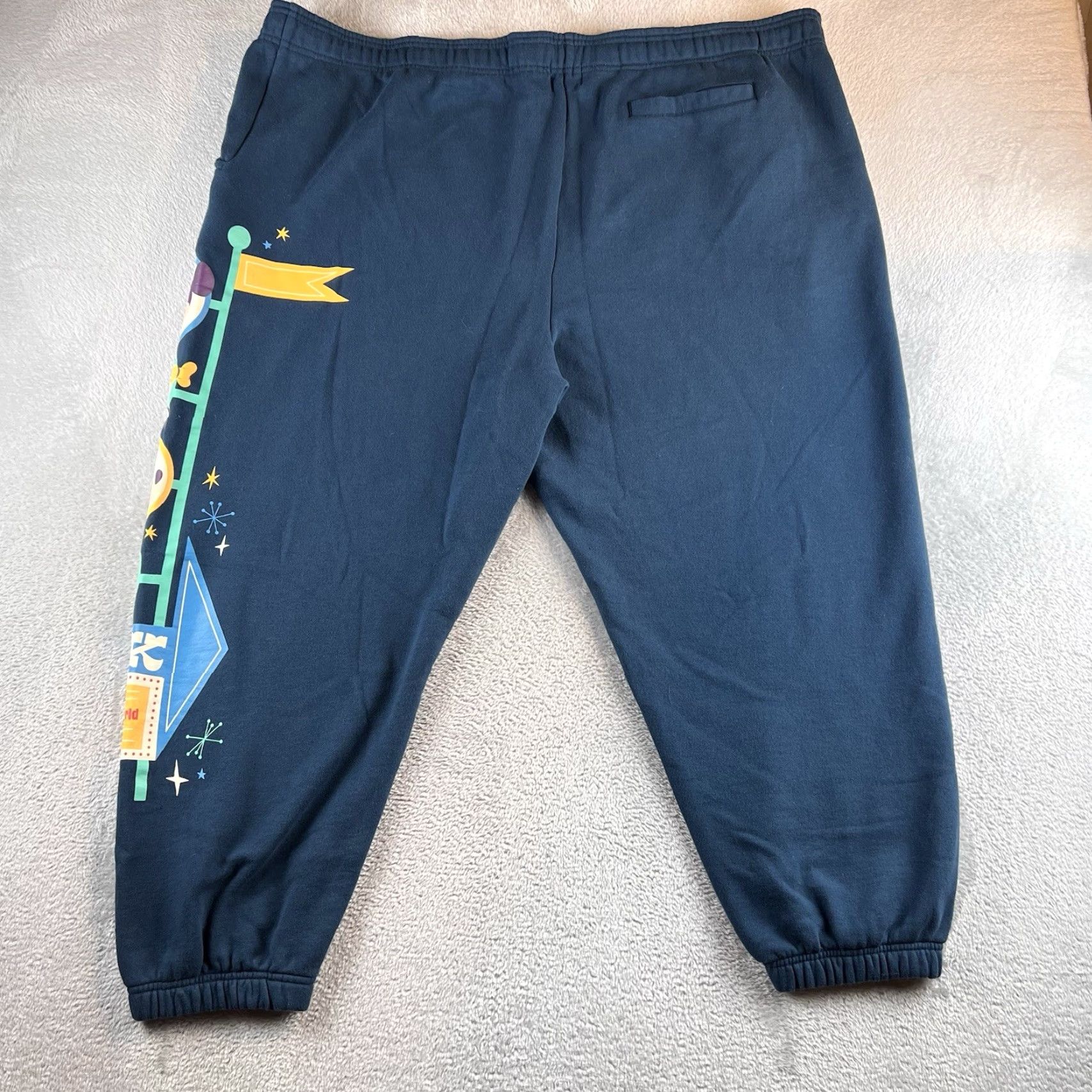 Disney VINTAGE Disney Sweatpant Womens 3XL “Play In The Park” Graphic Blue Jogger Fleece EUC Size 40" / US 18 - 2 Thumbnail