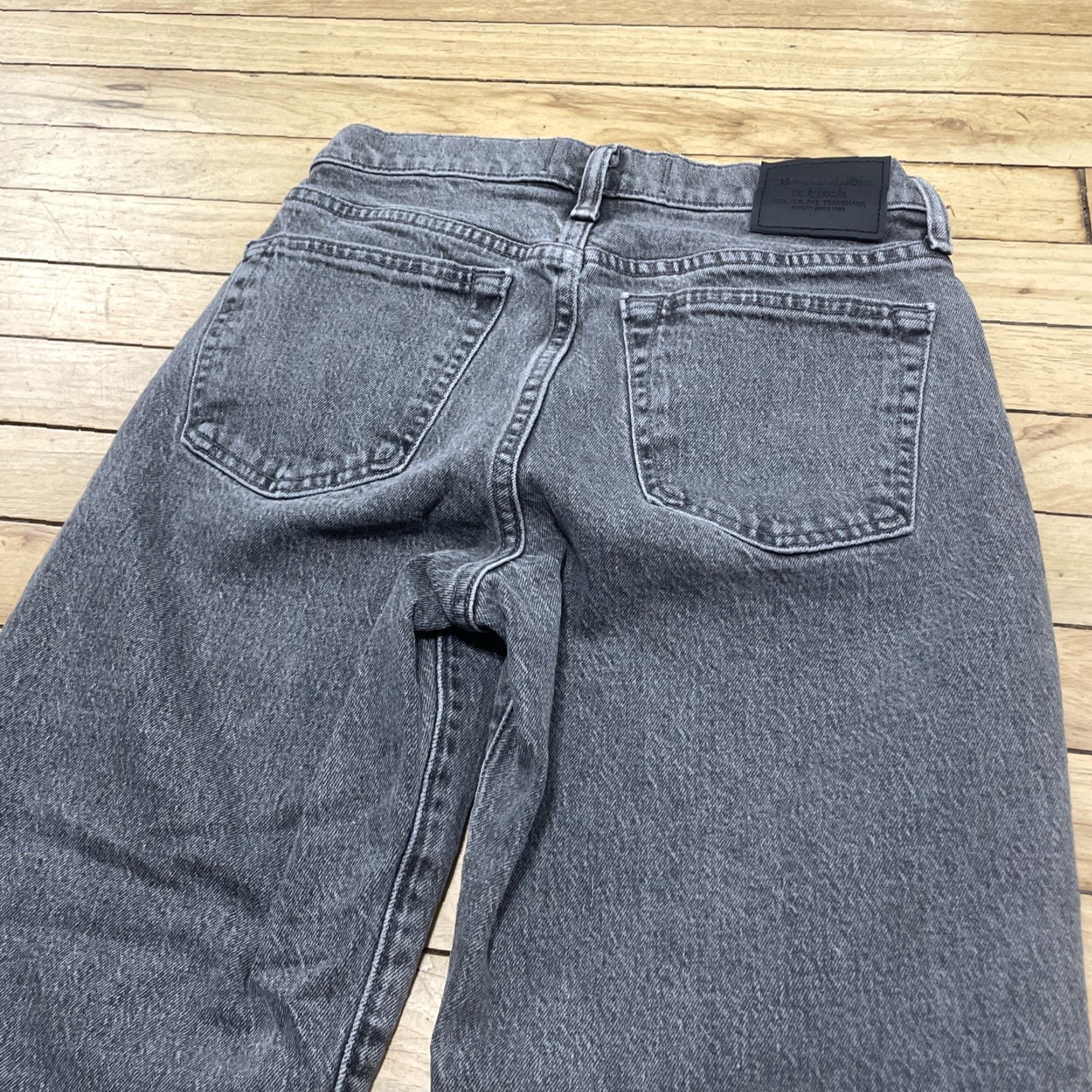 Abercrombie & Fitch Abercrombie & Fitch Jeans A&F Vintage Stretch Loose Gray Black Denim 28x28 90's Straight Jeans Mens Regular 5-Pocket Theme Vintage Streetwear Size US 28 / EU 44 - 4 Thumbnail