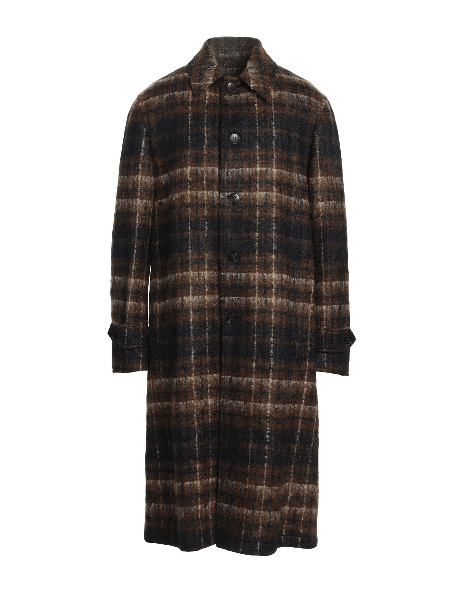John Varvatos $1898 John Varvatos Plaid Mohair Overcoat Size US M / EU 48-50 / 2 - 1 Thumbnail