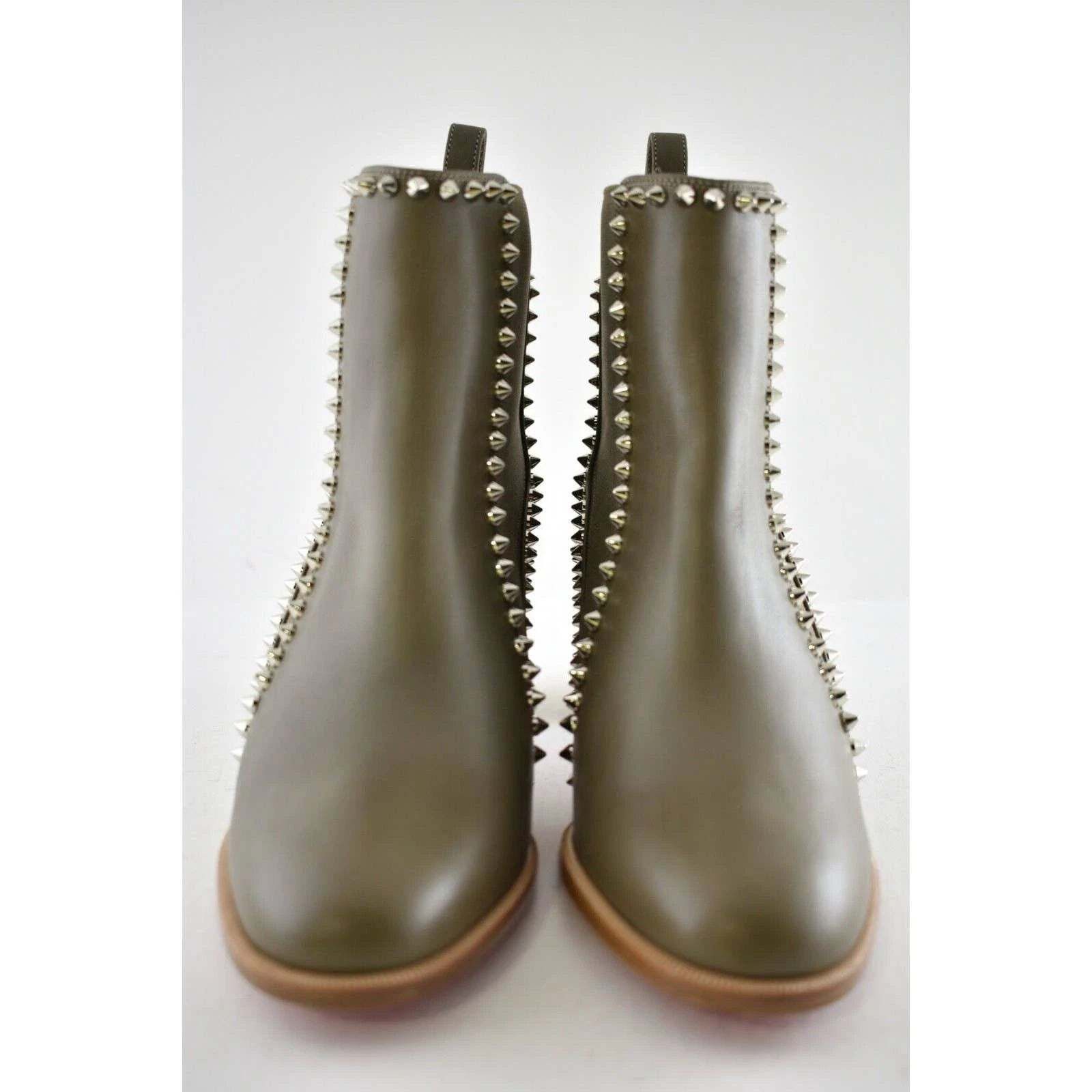 Christian Louboutin Christian Louboutin Out Line Spike 70 Silex Grey Leather Size US 6.5 / IT 36.5 - 6 Thumbnail