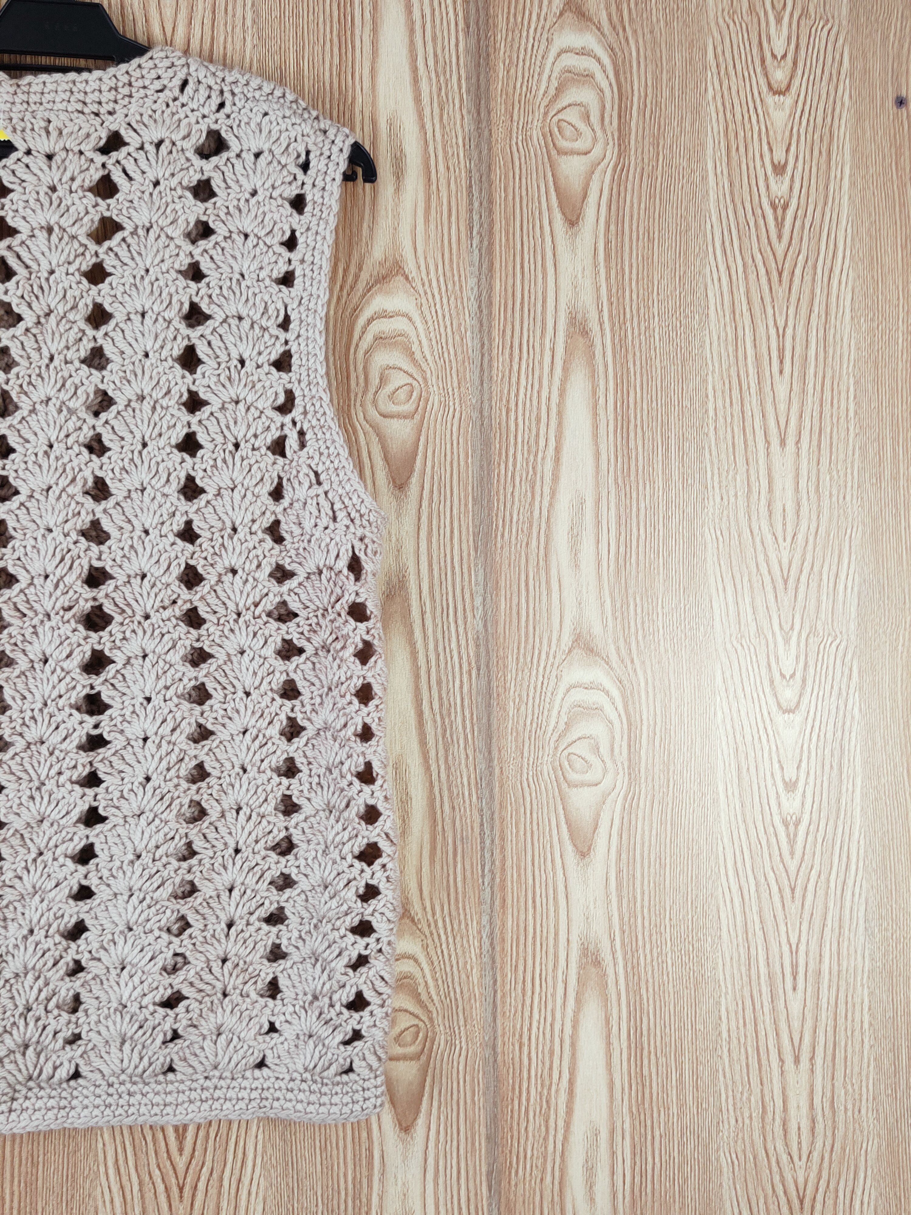 Japanese Brand Japan crochet mesh net Beige Knitwear Vests #W060 Size M / US 6-8 / IT 42-44 - 9 Thumbnail