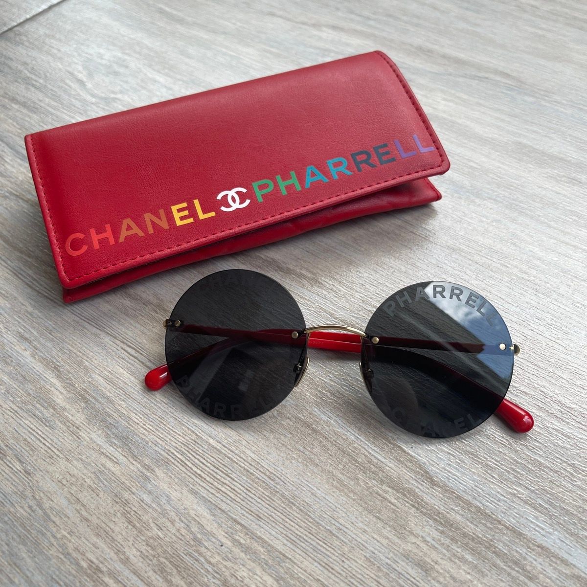 Chanel Chanel x Pharrell Round Sunglasses in Red