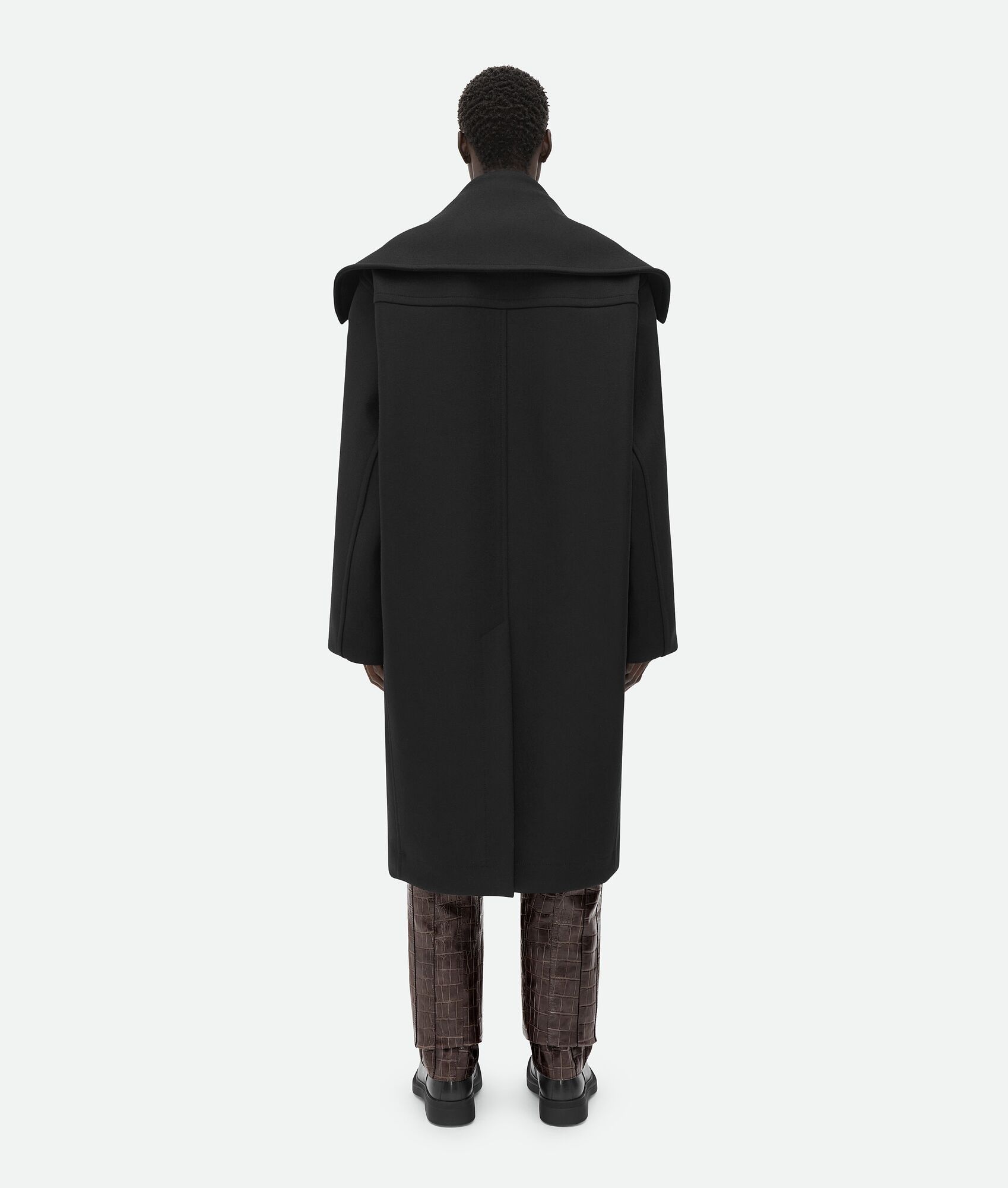 Bottega Veneta o1lf3ng10925 Felted Wool Coat in Black Size US M / EU 48-50 / 2 - 3 Thumbnail
