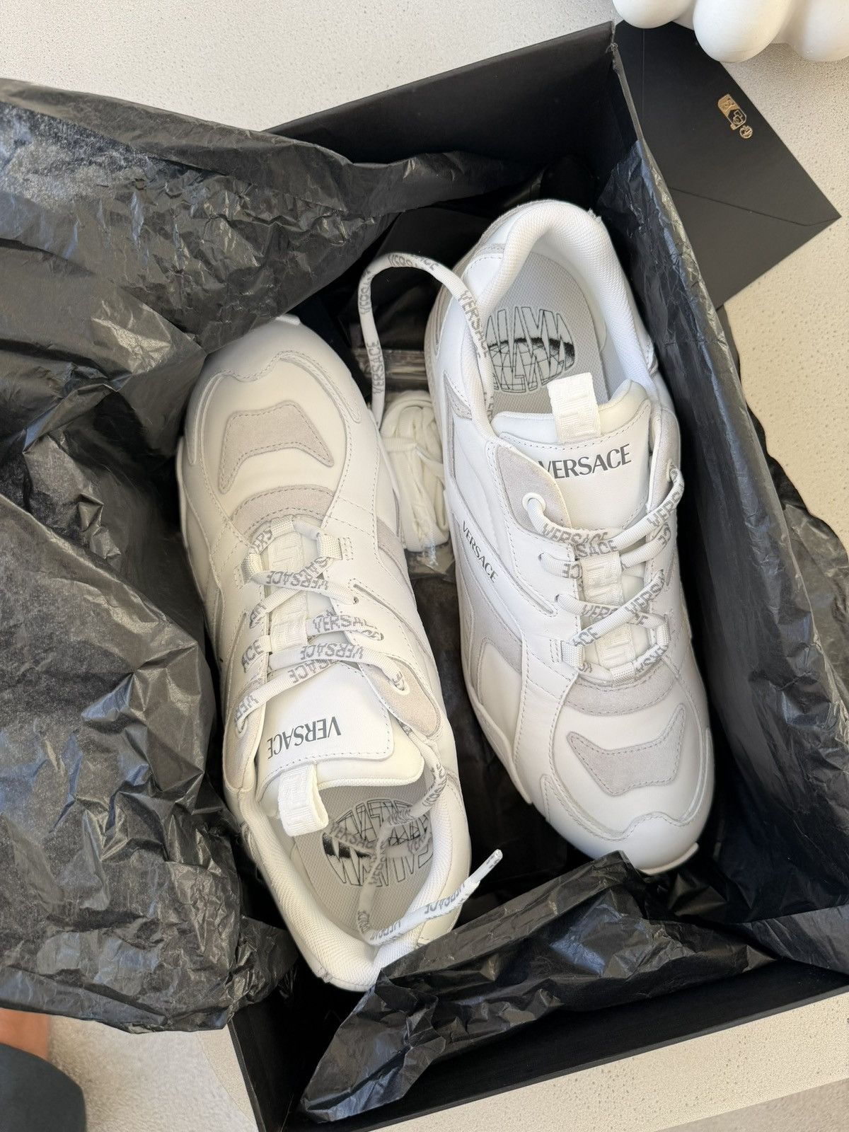 Versace Versace Sneaker Crosta Leather White Size US 9 / EU 42 - 1 Thumbnail