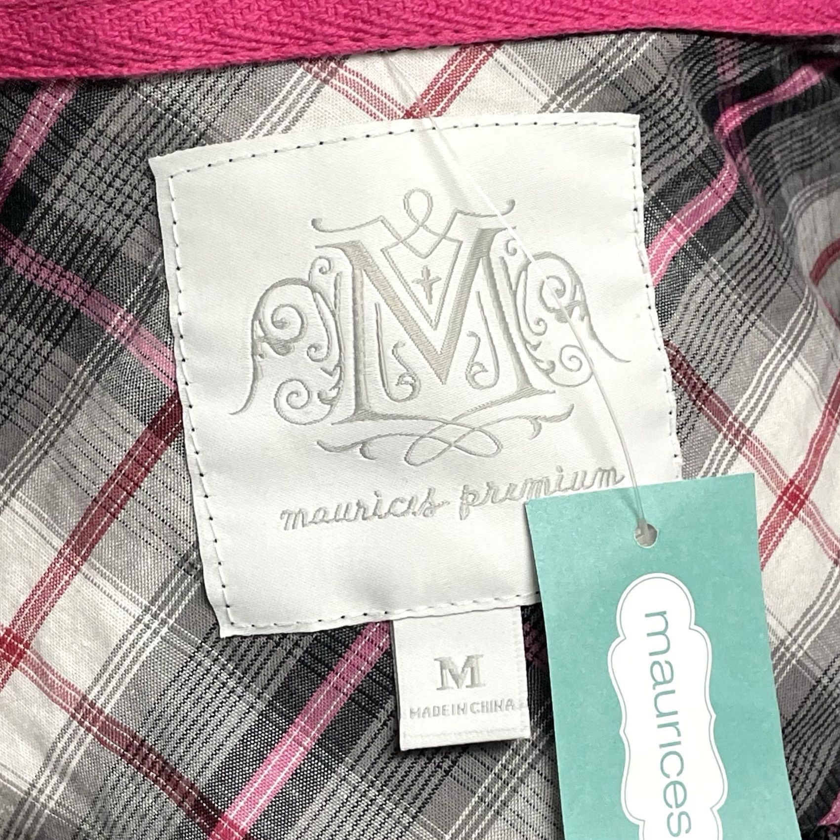 Vintage VTG Maurices Women Button-Down Shirt Gray Multi Plaid Rhinestone Y2K Western Shirt M Size M / US 6-8 / IT 42-44 - 3 Thumbnail