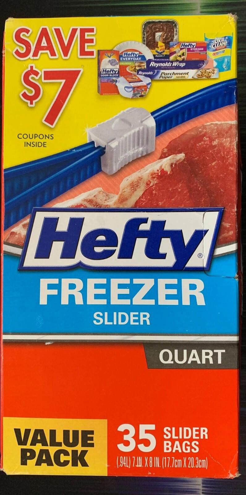 Other Hefty 35 Freezer Slides Quart Value Pack Size ONE SIZE - 1 Thumbnail