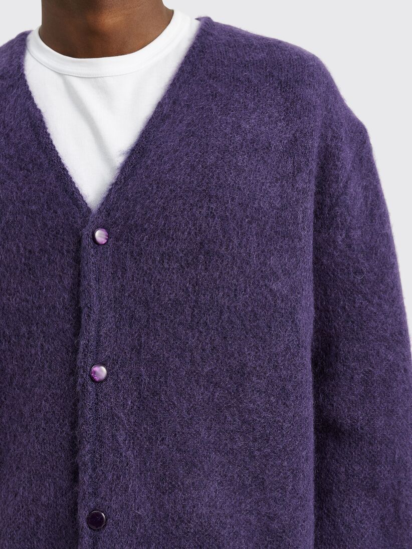 Needles Purple Mohair Cardigan