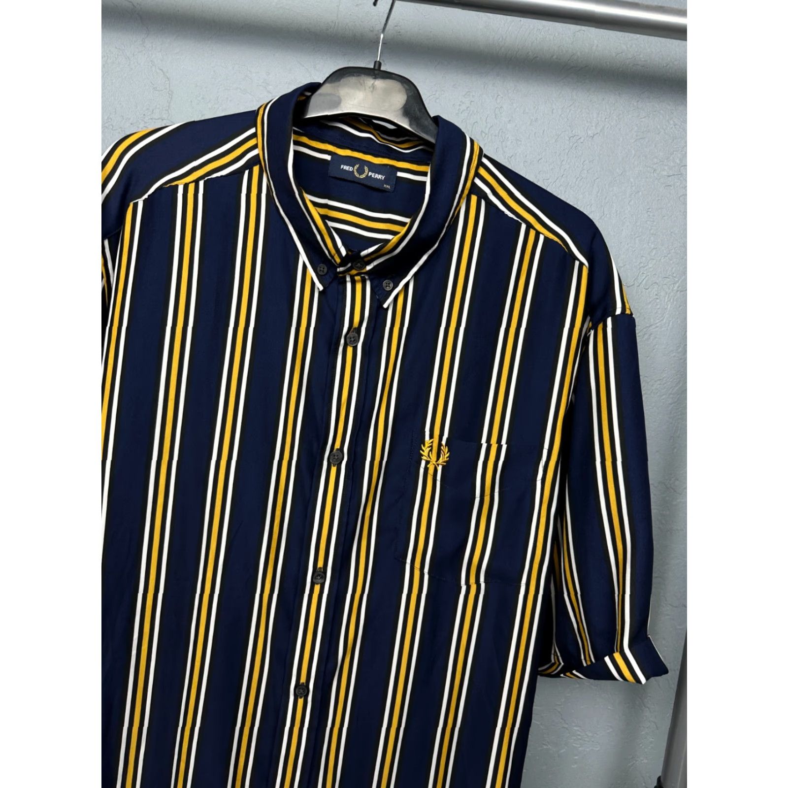 Fred Perry Fred Perry Mens Short Sleeve Striped Shirt XXL Size US XXL / EU 58 / 5 - 2 Thumbnail
