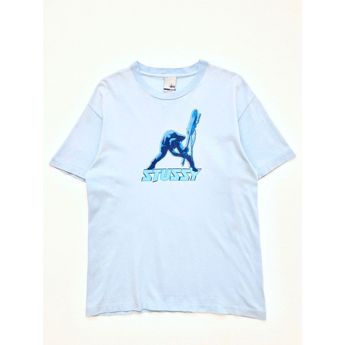 image of Stussy The Clash 90's T-Shirt in Blue, Men's (Size Medium)
