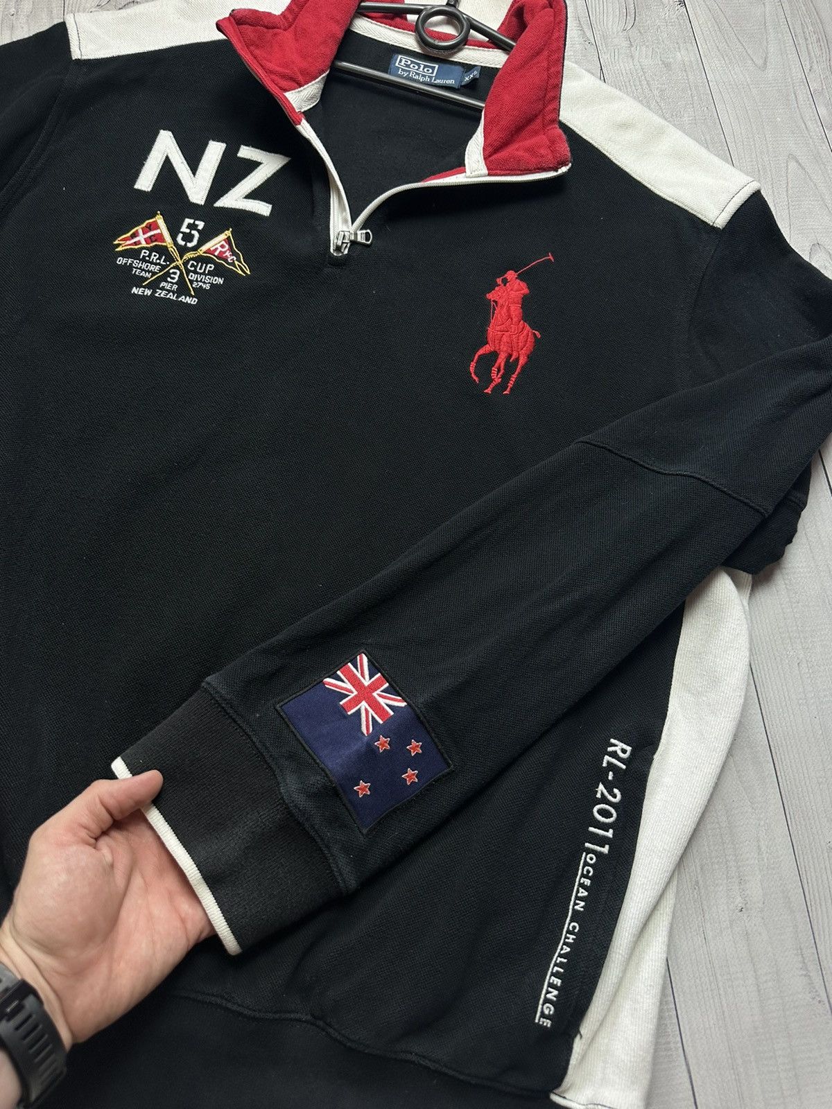 Vintage Vintage polo Ralph Lauren sweatshirt New Zealand zip 1/4 XXL Size US XXL / EU 58 / 5 - 6 Thumbnail