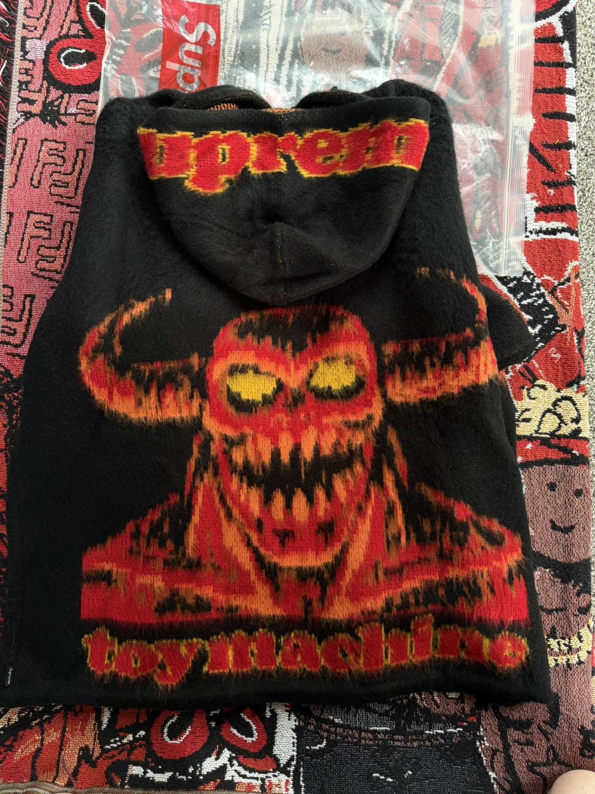 Supreme × Toy Machine Supreme - toy machine zip up hooded sweater 