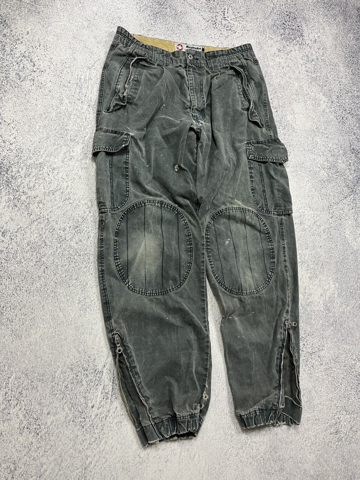 Japanese Brand × Vintage Murphy & Nye Distressed Work Cargo Baggy Pants Avant Garde Size US 36 / EU 52 - 4 Thumbnail