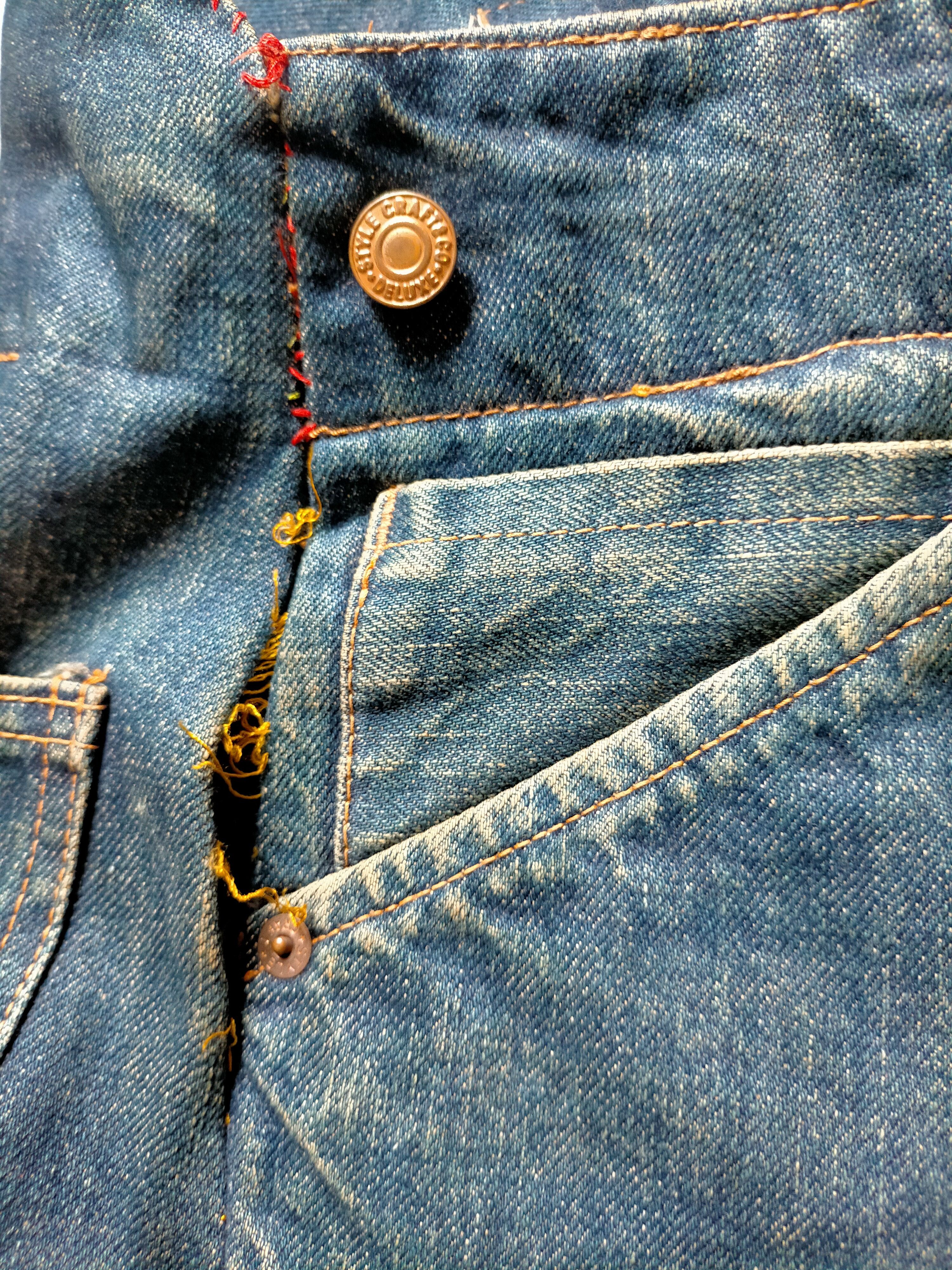 Evisu 🔥Rare Vintage 90s Evis Buckle Back Selvedge Jeans Size US 34 / EU 50 - 20 Thumbnail
