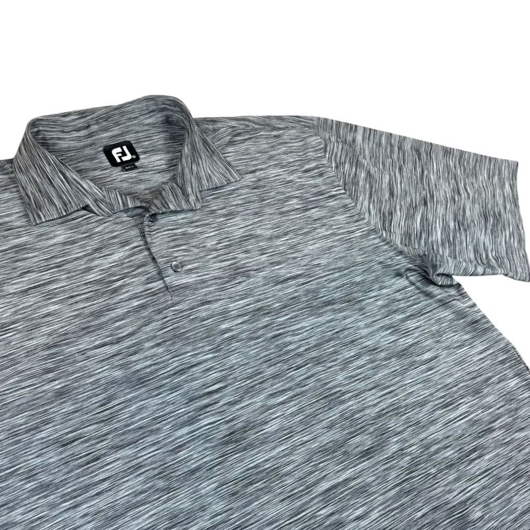 Footjoy FootJoy Polo Men's 2XL Stretch Short Sleeve Golf Embroidered Gray Marled Size US XXL / EU 58 / 5 - 2 Thumbnail