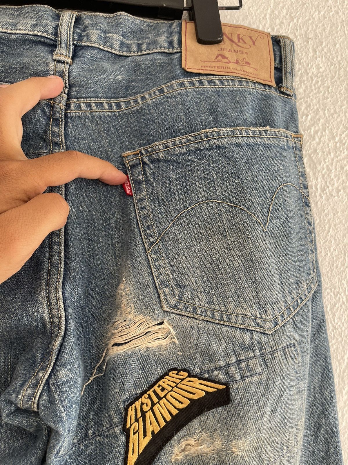 Hysteric Glamour × Japanese Brand Hysteric Glamour Distressed Dirty Patches Jeans Size US 30 / EU 46 - 8 Thumbnail