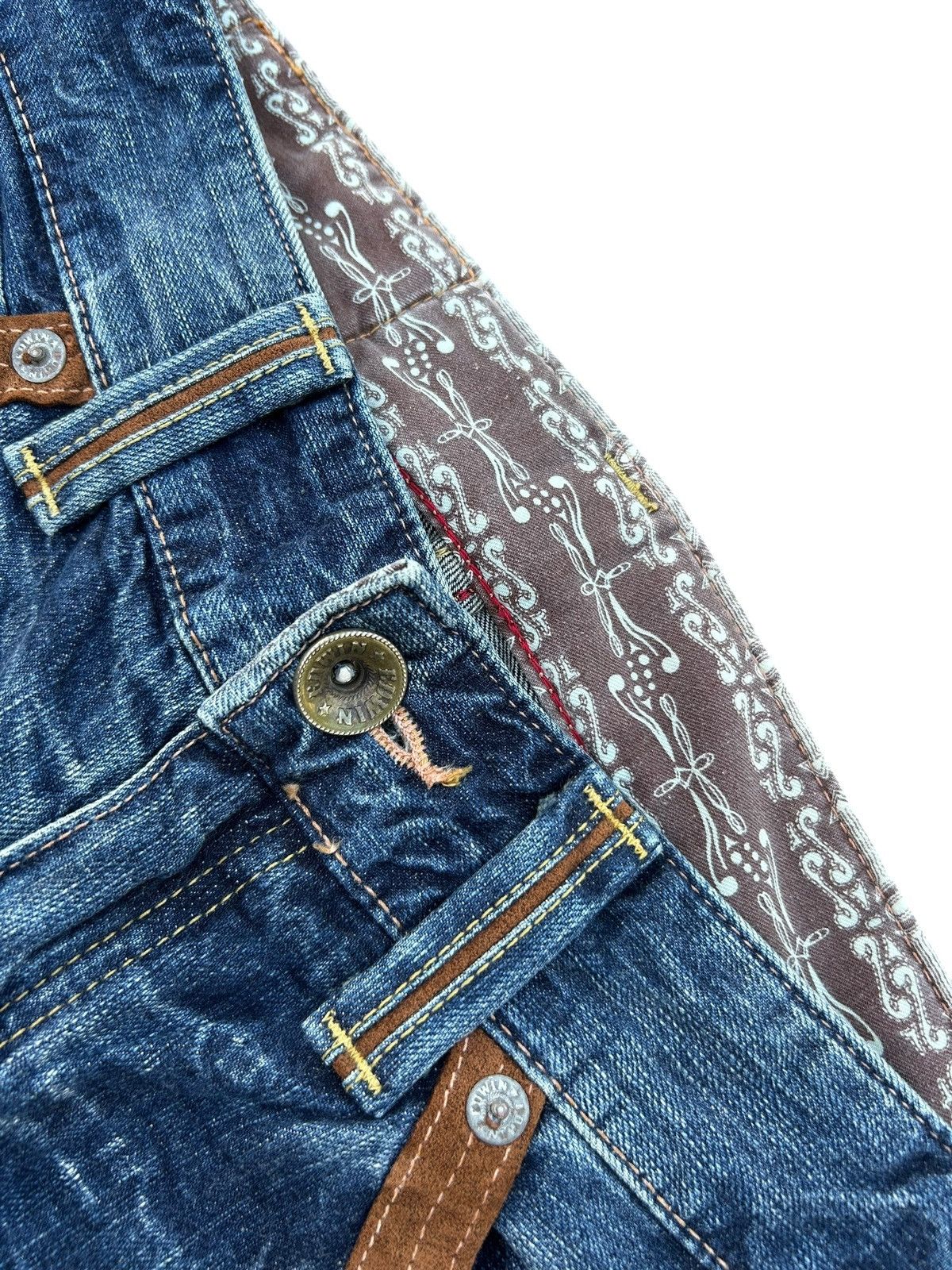 Kapital VINTAGE EDWIN NAVAJO JAPANESE BRAND DENIM JEANS RARE☠️🎌 Size US 31 - 9 Thumbnail