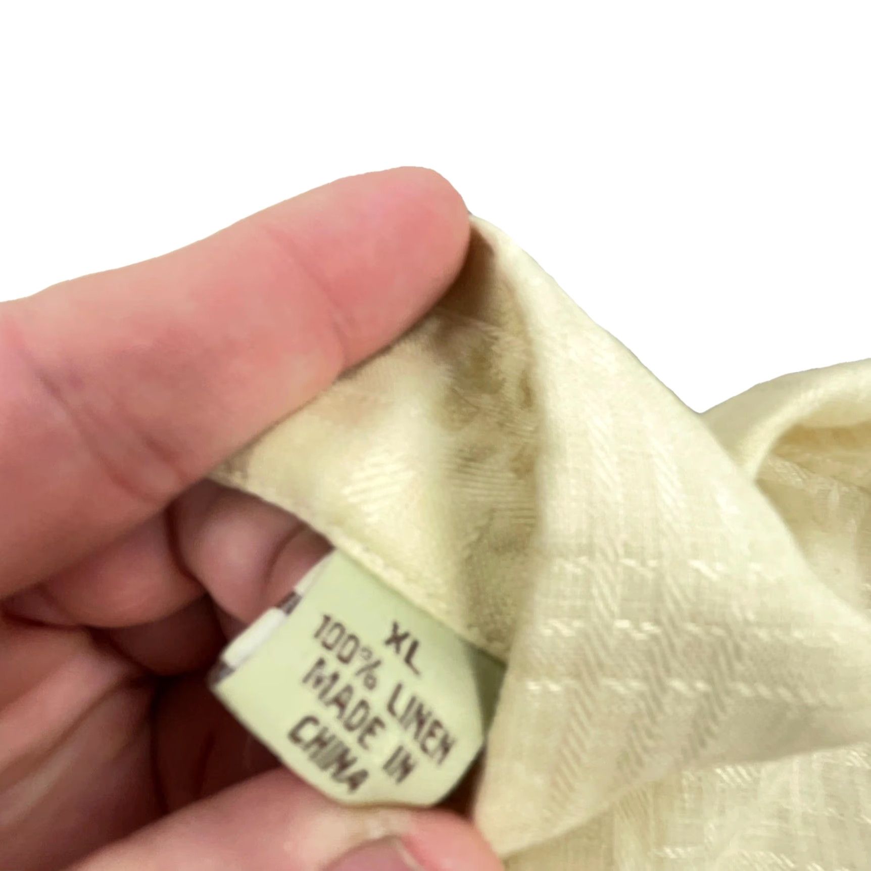 Tommy Bahama Tommy Bahama Linen Shirt Men XL Yellow Button Up Dress Casual Flat Pocket Adult Size US XL / EU 56 / 4 - 4 Thumbnail
