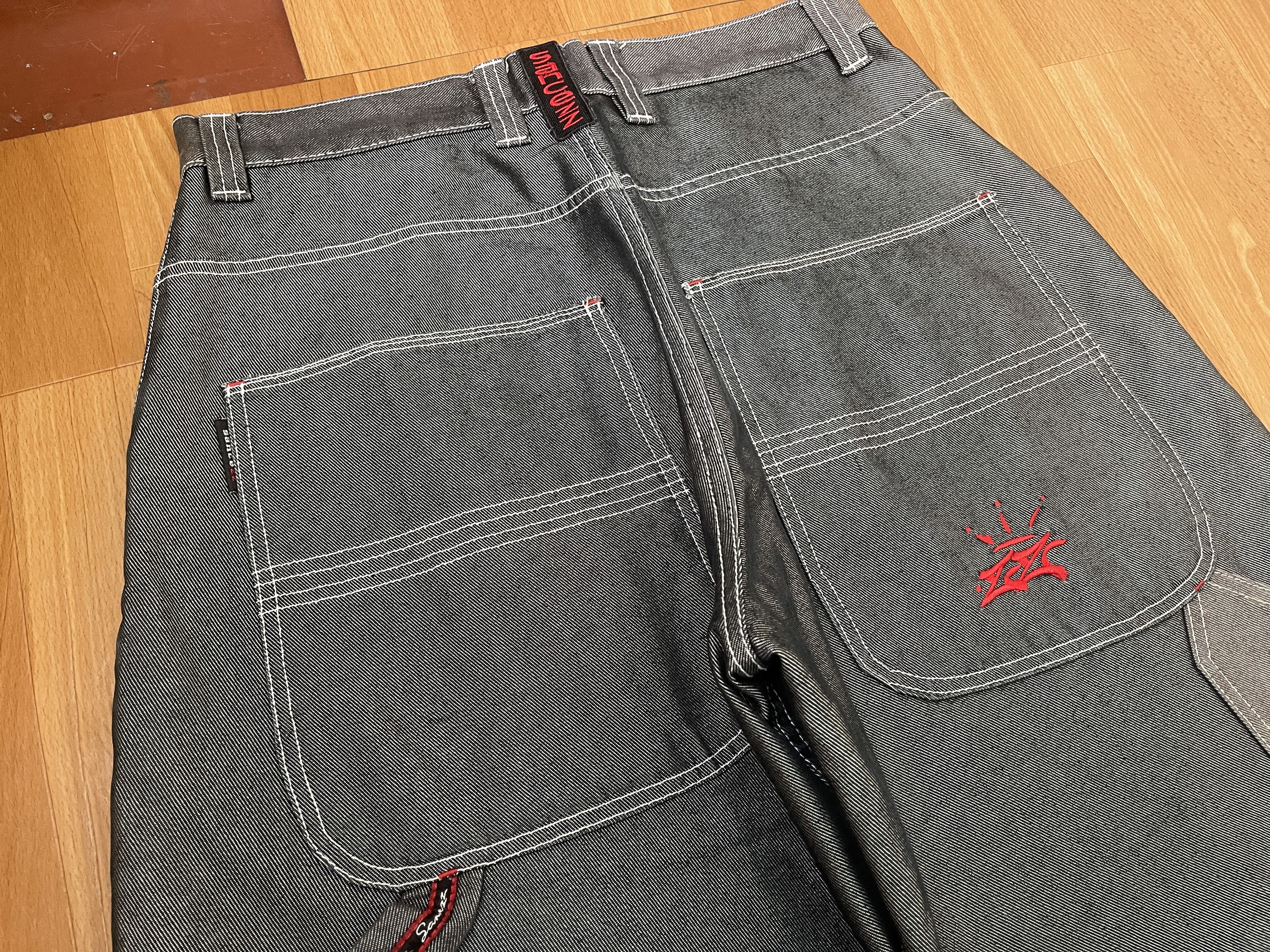 Other Sancezz jeans, shiny, vintage baggy, silver, metallic Y2K 32 Size US 32 / EU 48 - 8 Thumbnail