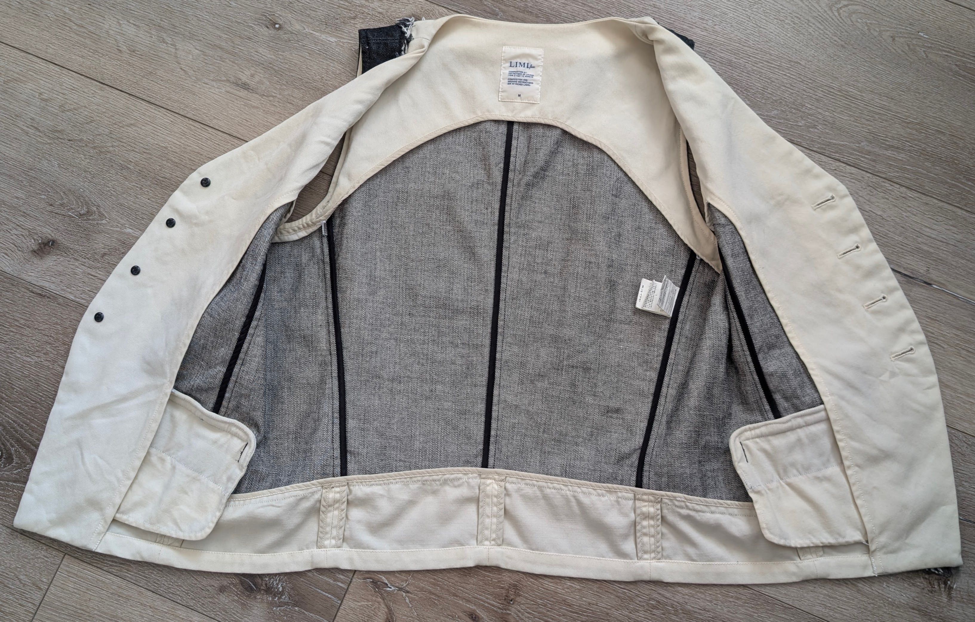Limi Feu LIMI FEU black and bleached denim/wool vest Size M / US 6-8 / IT 42-44 - 9 Thumbnail