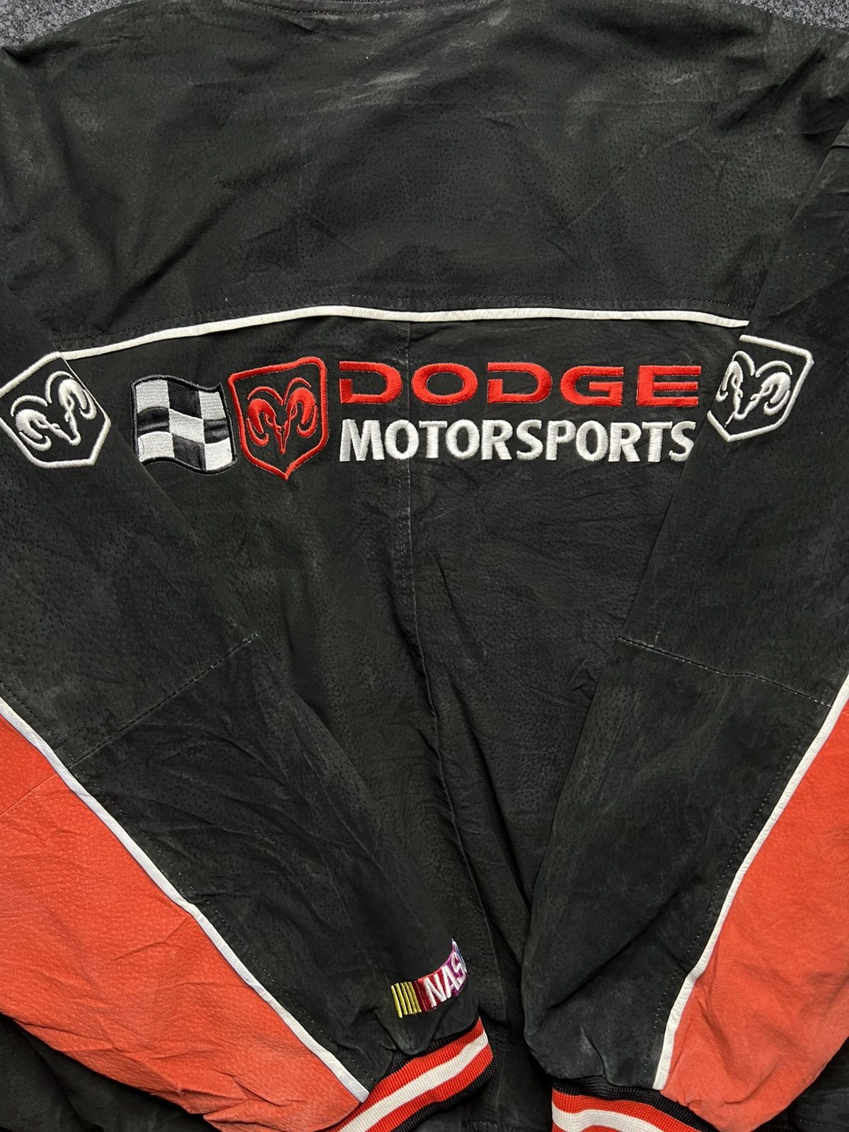 Other VTG NASCAR Essex Dodge Motorsports Real Suede Leather Jacket Size US XL / EU 56 / 4 - 19 Thumbnail