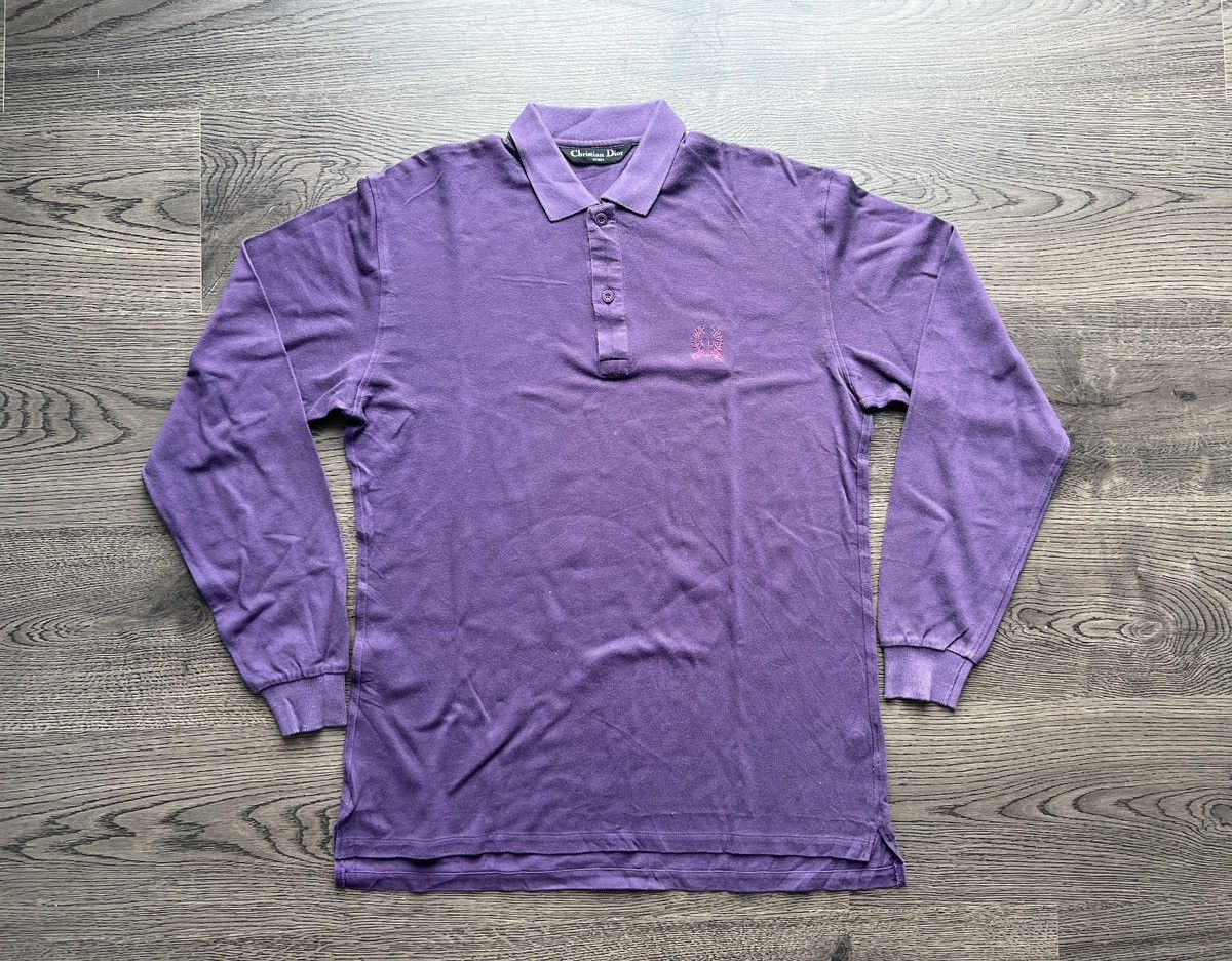 Christian Dior Monsieur × Vintage Vintage Christian Dior Sport Long Sleeve Polo Shirt Size US L / EU 52-54 / 3 - 2 Thumbnail