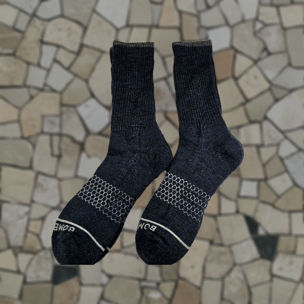 Vintage Bombas Merino Wool Calf Socks Size L Navy Lot Of 2 Pairs Size ONE SIZE - 1 Thumbnail