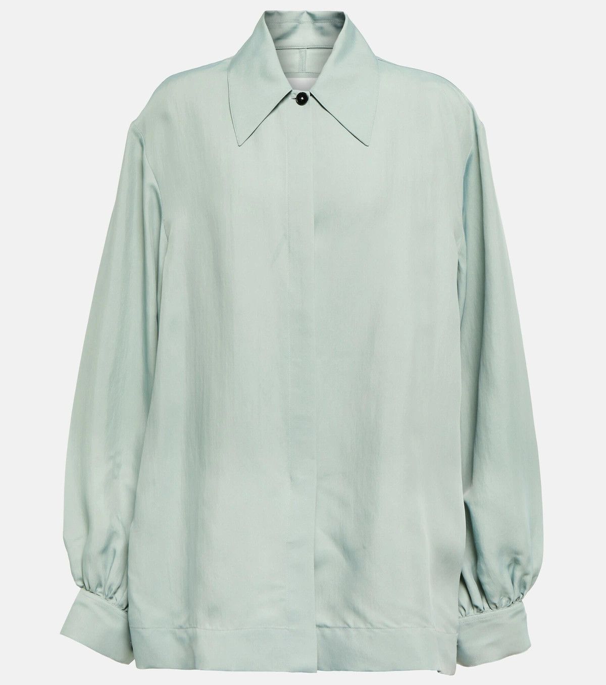 Jil Sander o1y1025 Solid Color Shirt in Sage Green Size L / US 10 / IT 46 - 1 Thumbnail