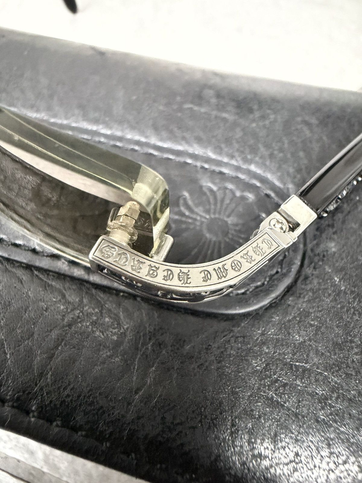 Chrome Hearts Chrome Hearts One Bob Rimless Cross-engraved Sunglasses Size ONE SIZE - 12 Thumbnail