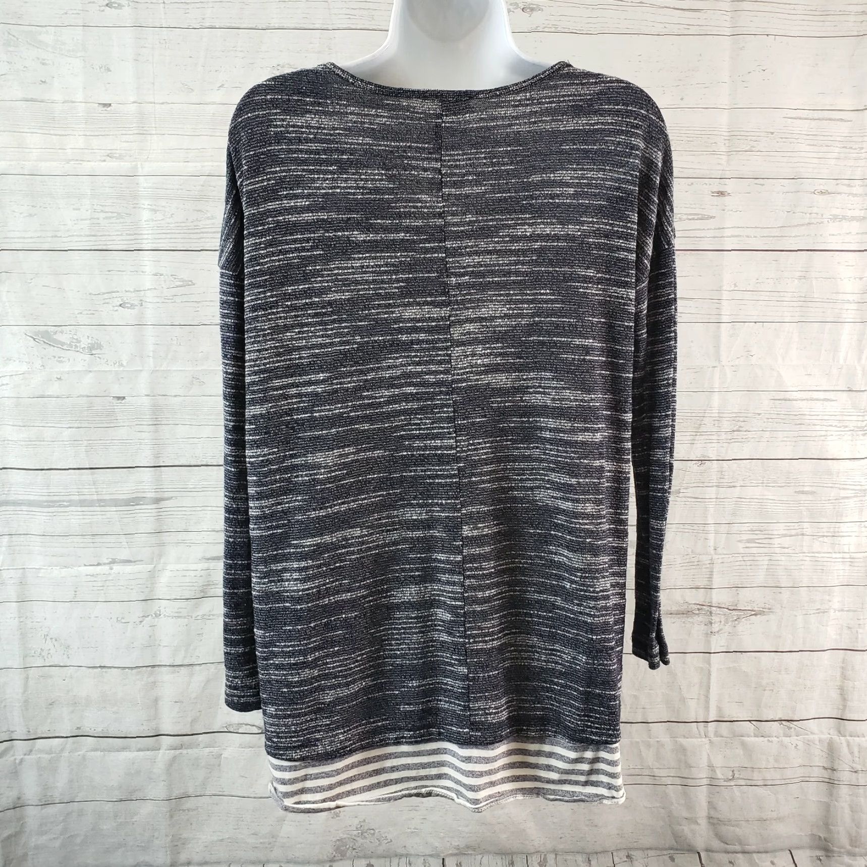 Vintage UMGEE Womens Knit Top Sz M Blue Long Sleeve Cotton Blend Scoop Neck Blouse Mens Womens Girls Boys Size M / US 6-8 / IT 42-44 - 4 Thumbnail