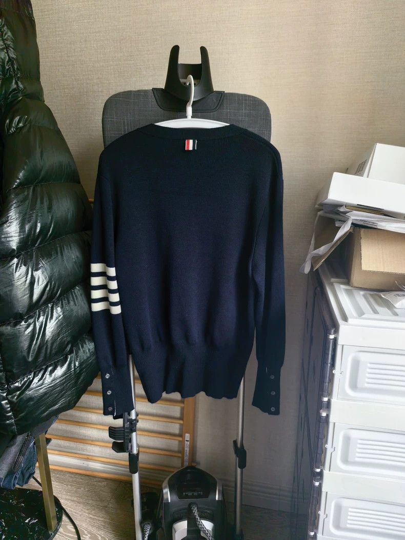 Thom Browne Thom Browne Medium-thick wool cardigan jacket 2503-Nextarro Size US L / EU 52-54 / 3 - 2 Thumbnail
