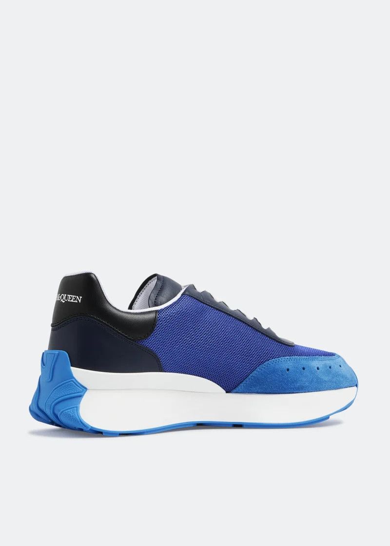 Alexander McQueen o1w1db10725 Sprint Runner in Sky Blue Size US 13 / EU 46 - 3 Thumbnail