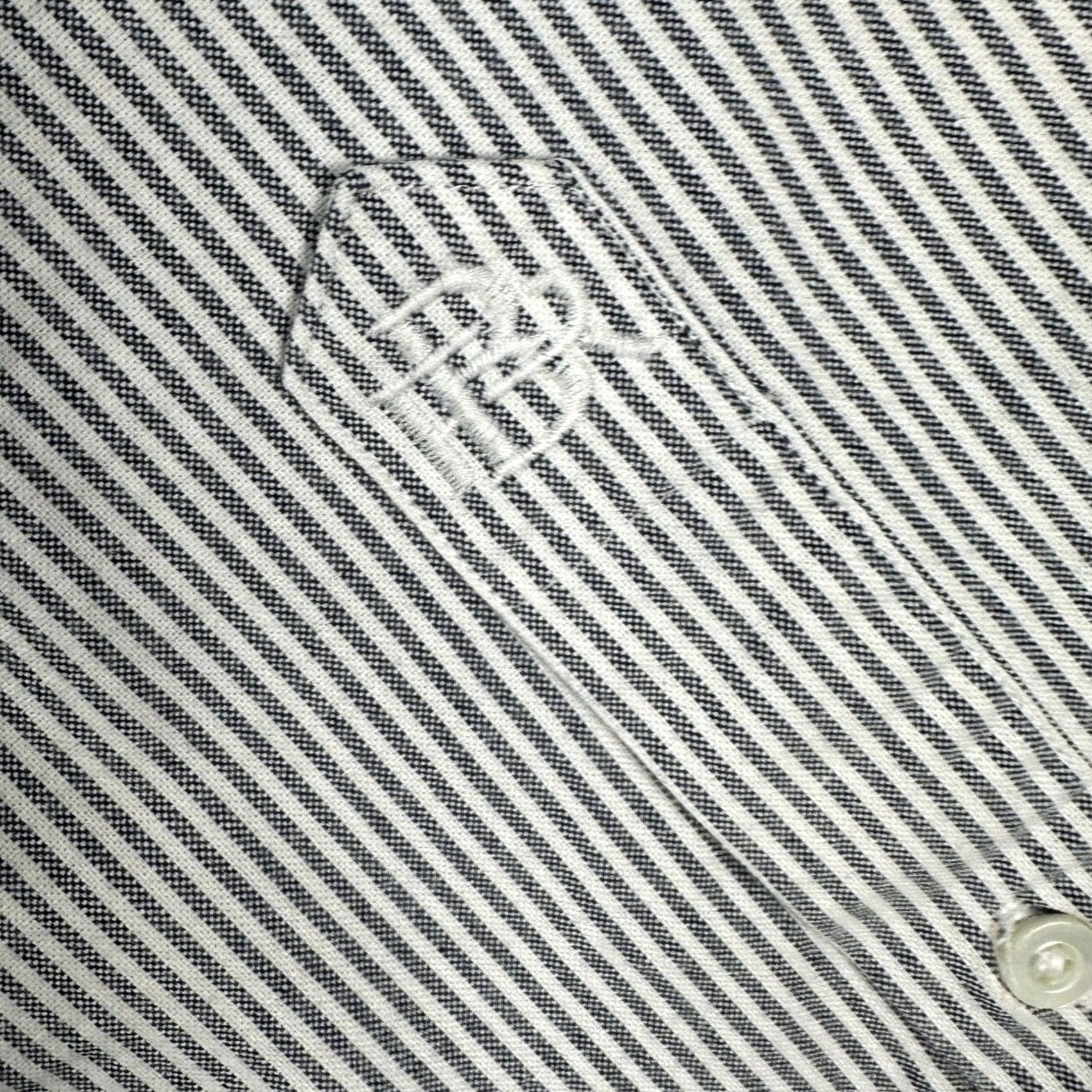 Banana Republic Banana Republic Shirt Button Up Men XL Gray Stripes Long Sleeve Slim Fit Size US XL / EU 56 / 4 - 6 Thumbnail