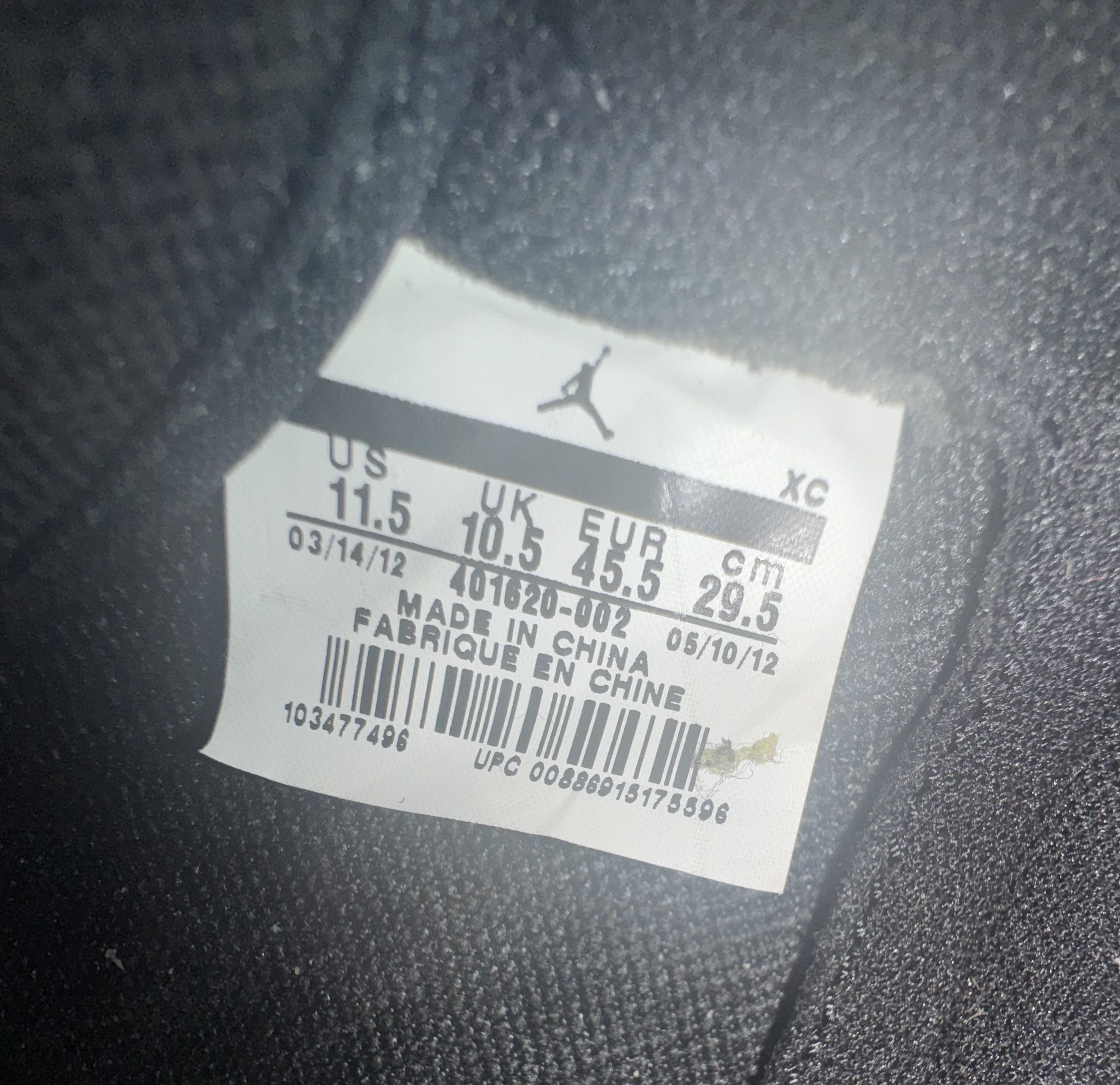 Jordan Brand 11.5 Air Jordan 1 J2K Black Varsity Red Patchwork OG 4 7 11 Size US 11.5 / EU 44-45 - 8 Thumbnail