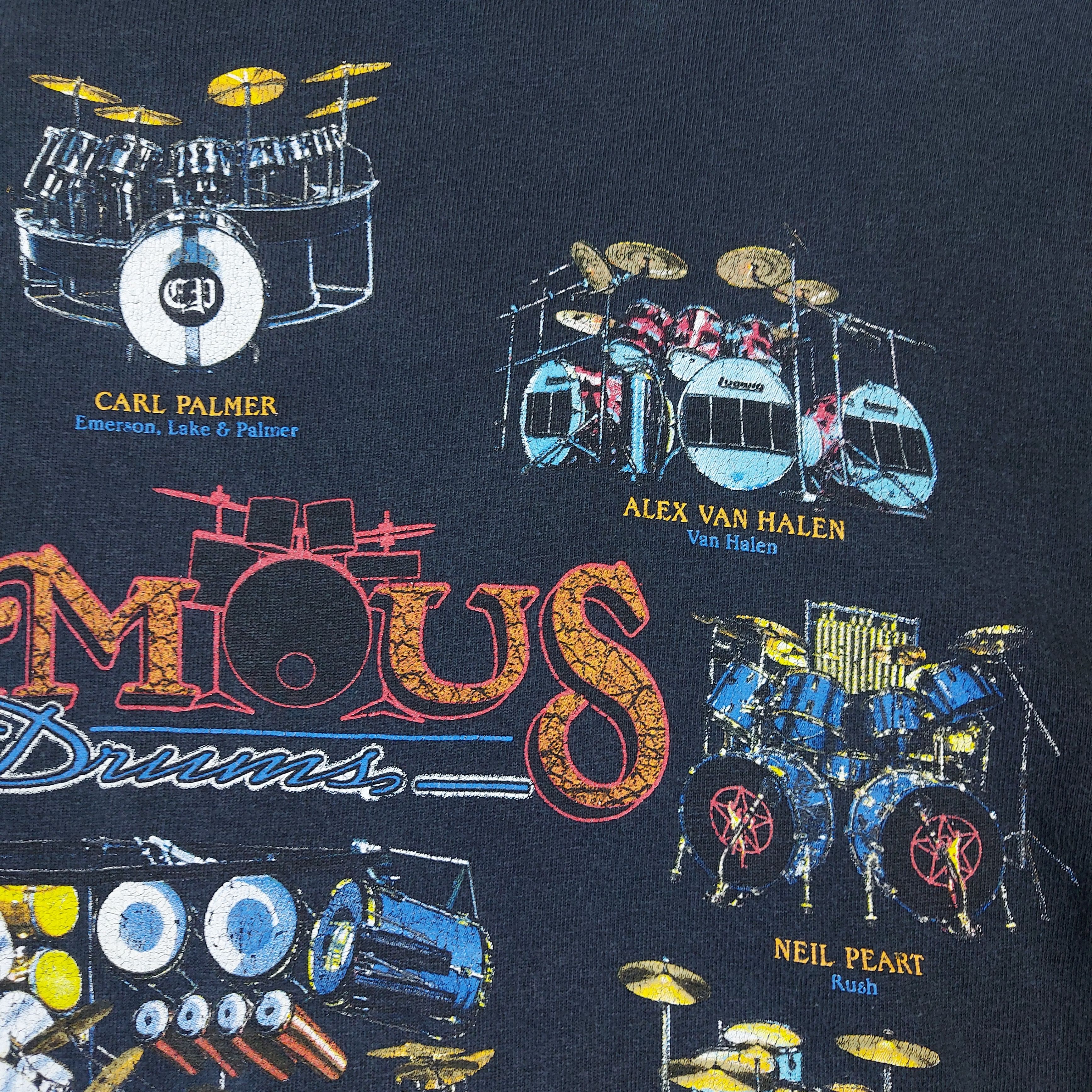 Band Tees Vintage Y2K Famous Drummers Of History Graphic TEE Size US M / EU 48-50 / 2 - 7 Thumbnail
