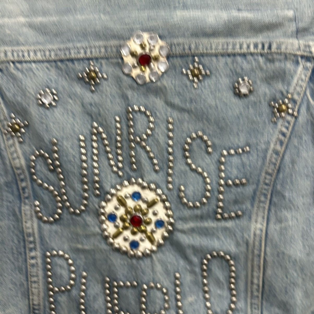 Kapital Vintage Kapital Rhinestone Sunset Pueblo Denim Jean Jacket Size US S / EU 44-46 / 1 - 4 Thumbnail