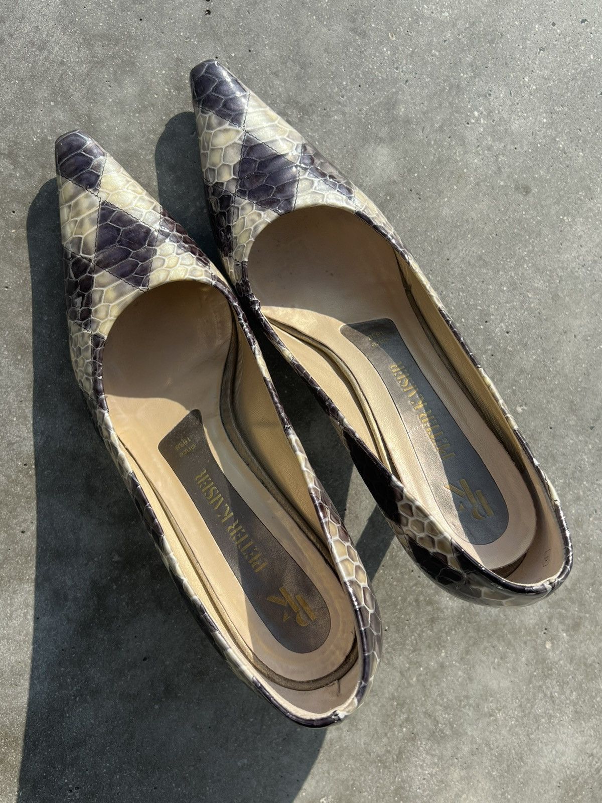 Vintage Chessboard vintage kitten heels leather Size US 8 / IT 38 - 5 Thumbnail