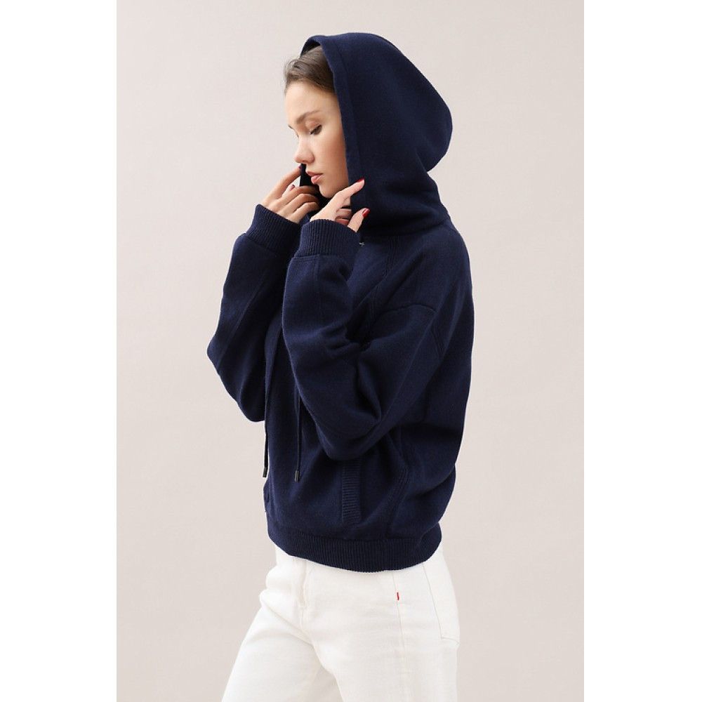 Tom Ford o1loc1c0924 FLK008 Cashmere Hoodie in Dark Blue Size XS / US 0-2 / IT 36-38 - 3 Thumbnail