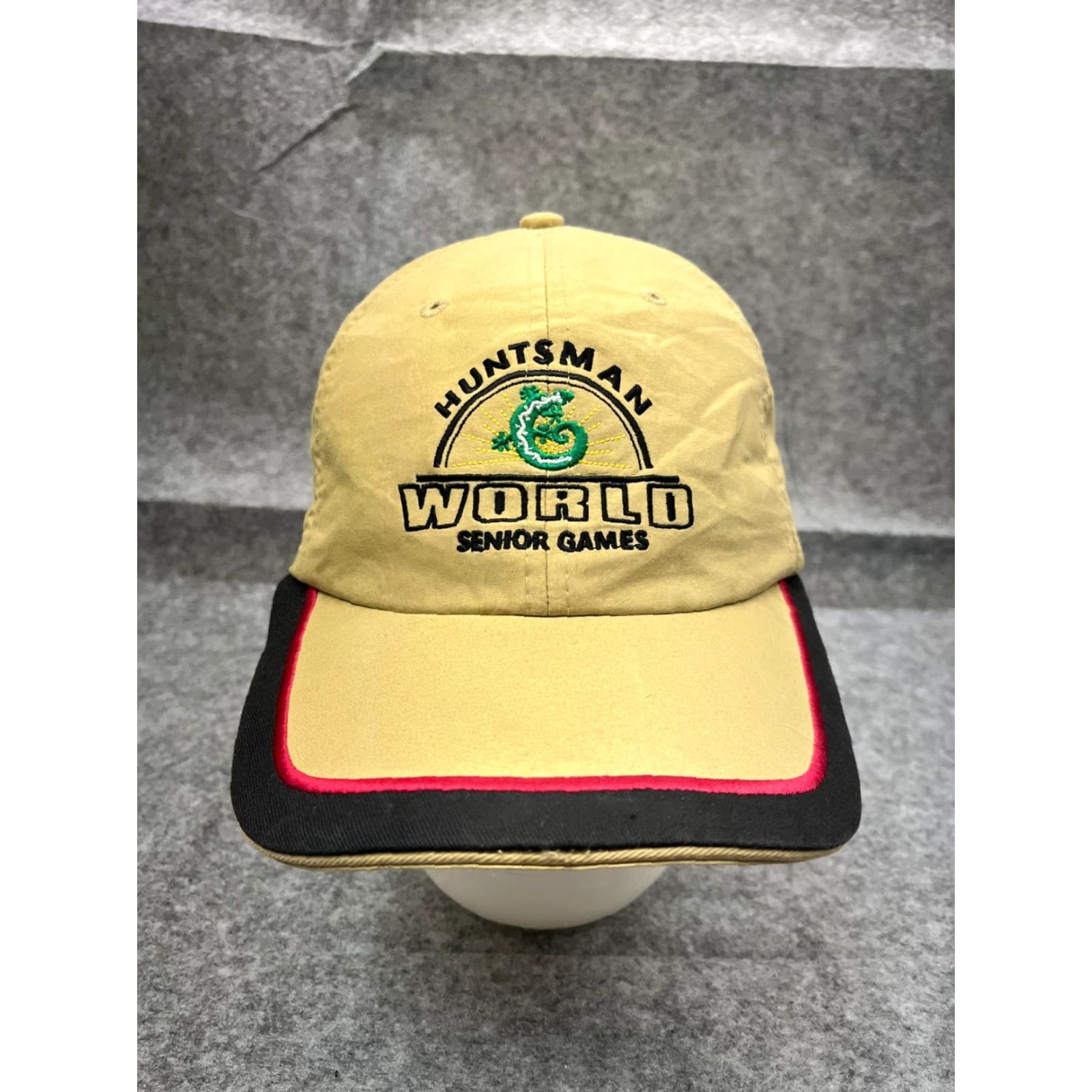Huntsman Huntsman World Senior Games Hat Cap Strap Back Adult Beige Polyester Sports Size ONE SIZE - 2 Thumbnail