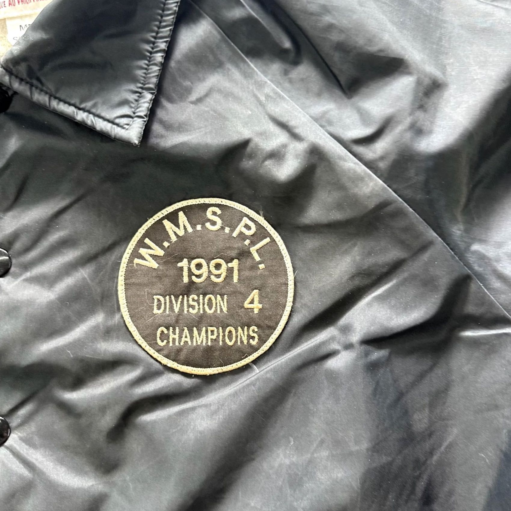 Champion Club 21 Vintage Windbreaker Mens L Black 1991 Champions Coaches Baseball 90s Jacket Size US L / EU 52-54 / 3 - 3 Thumbnail