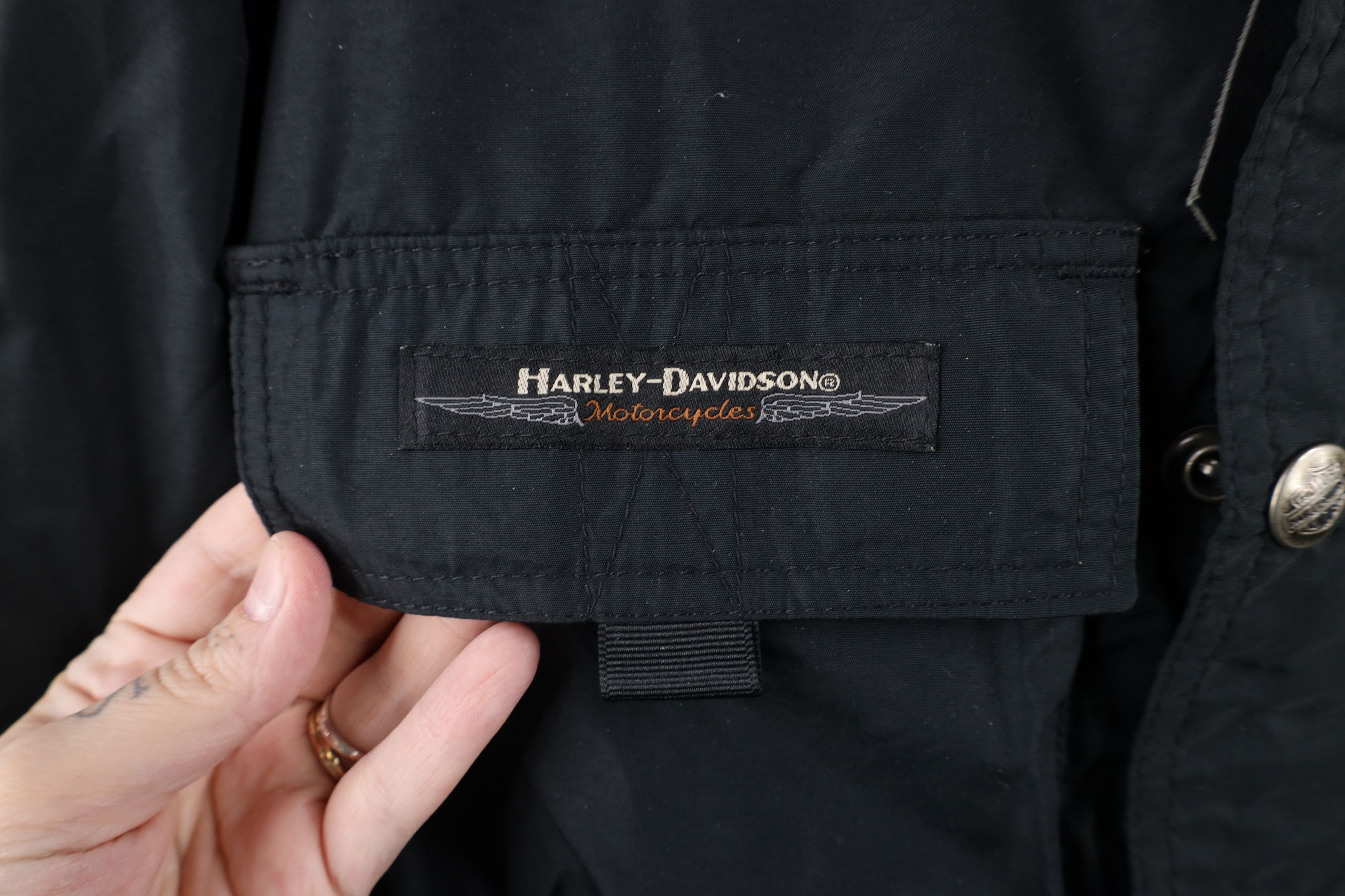 Harley Davidson × Vintage Vintage 90s Harley Davidson Out Reflective Bomber Jacket USA Size US S / EU 44-46 / 1 - 4 Thumbnail