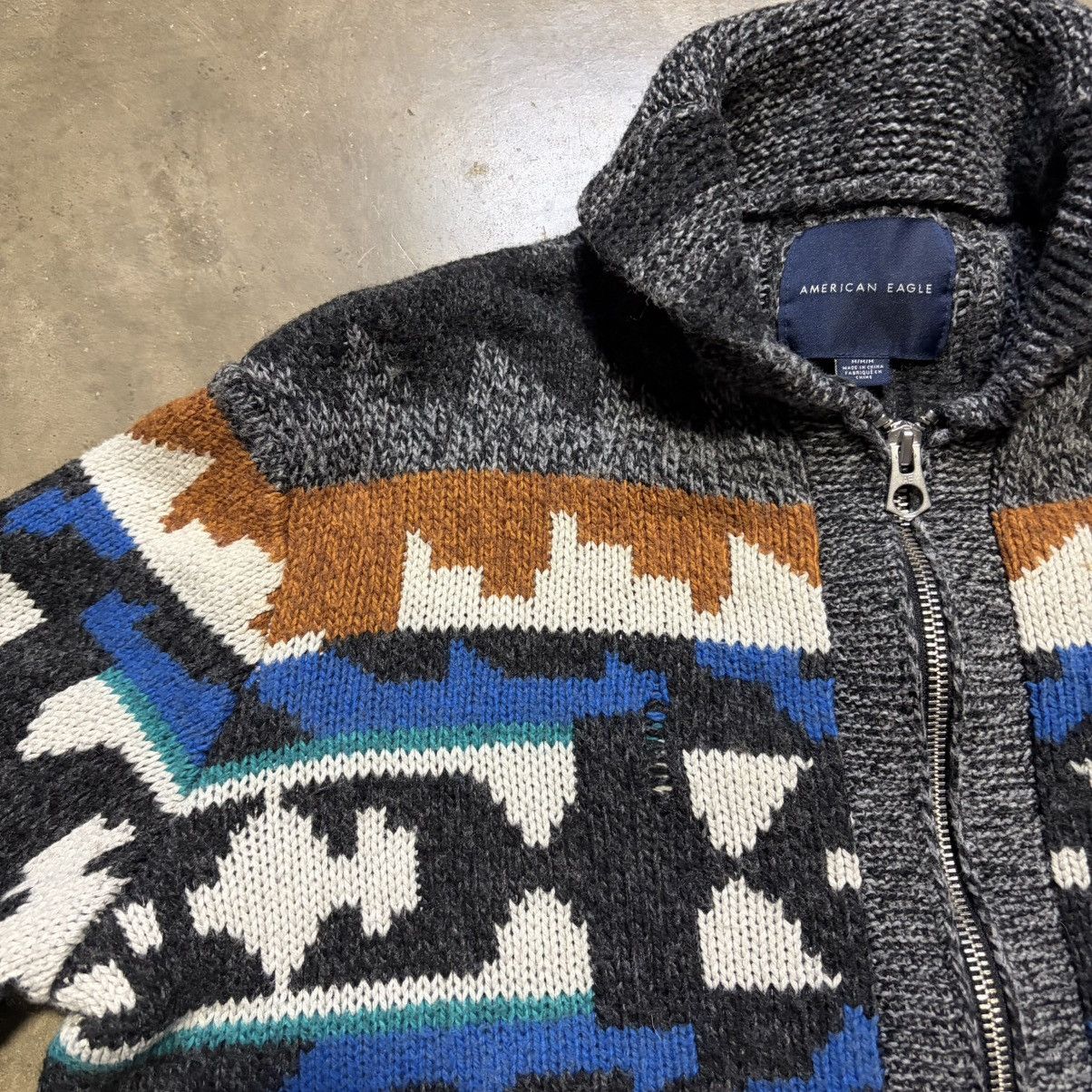 American Eagle Outfitters Vintage American Eagle Sweater Cardigan Zip Western Cowichan Size US M / EU 48-50 / 2 - 8 Thumbnail