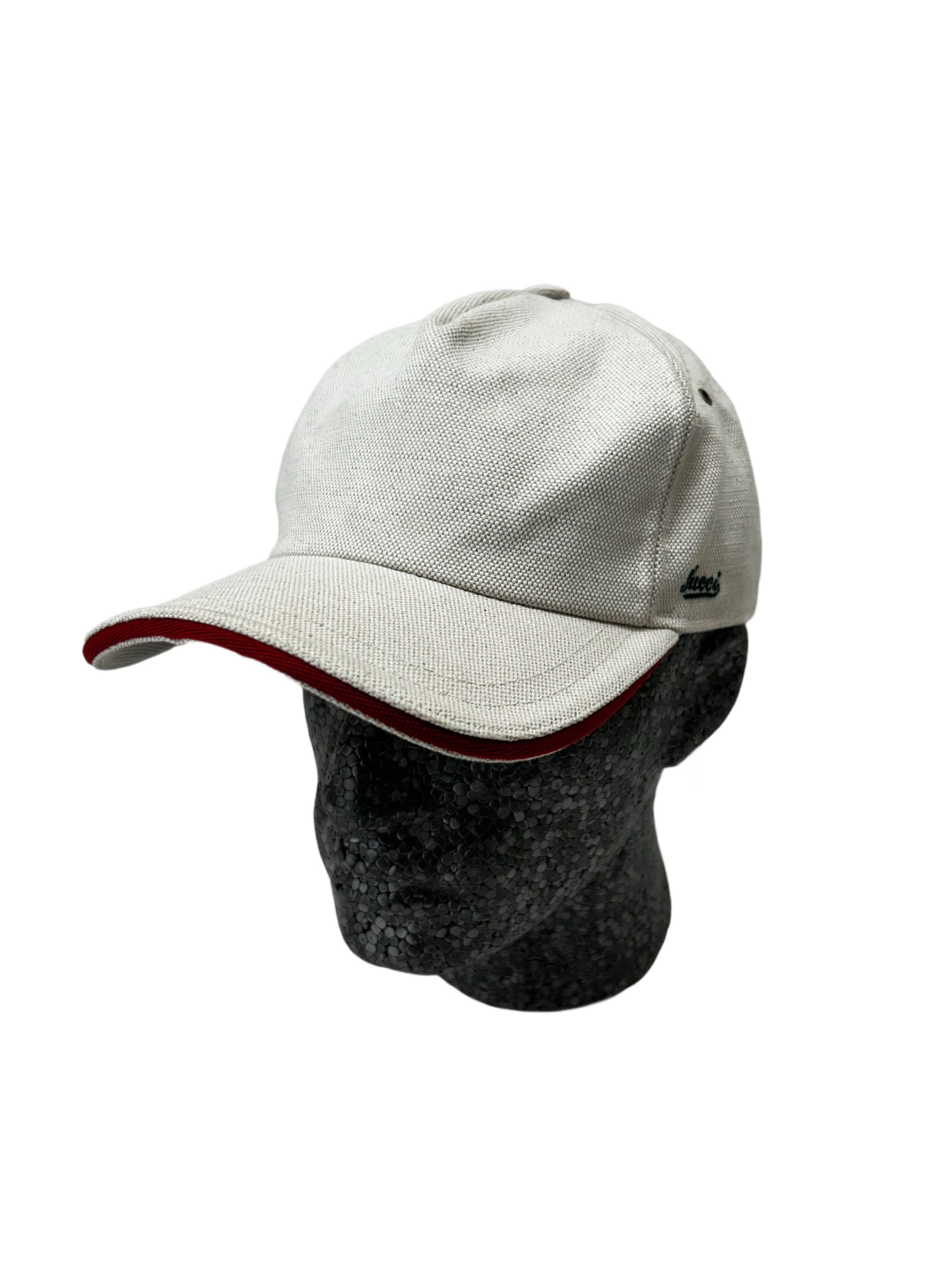 Gucci Gucci Off White Velcro 'Snap Back' Style Baseball Cap Size 36 - 1 Thumbnail