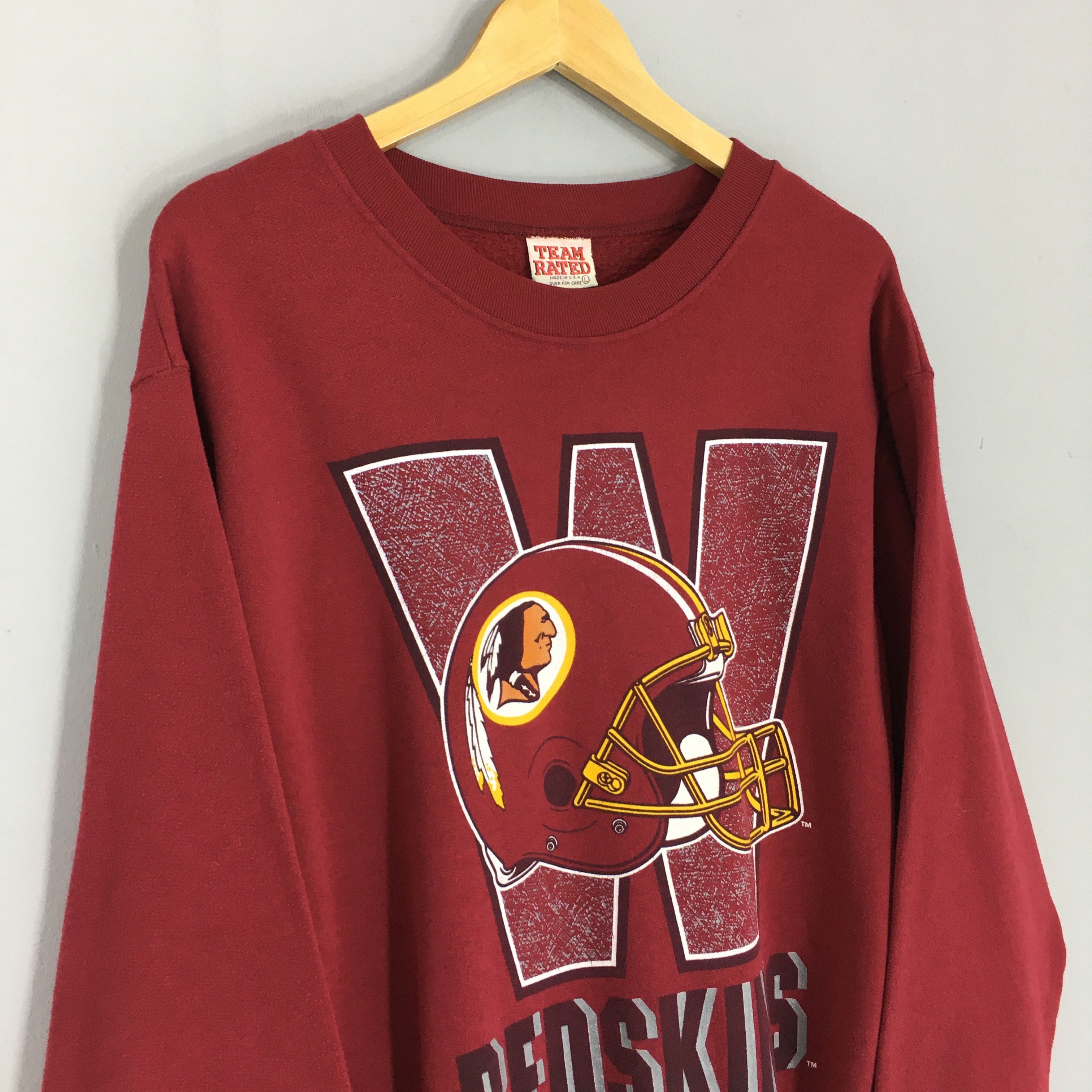NFL Vintage 90s Washington Redskins NFL Sweatshirt Large Size US L / EU 52-54 / 3 - 3 Thumbnail