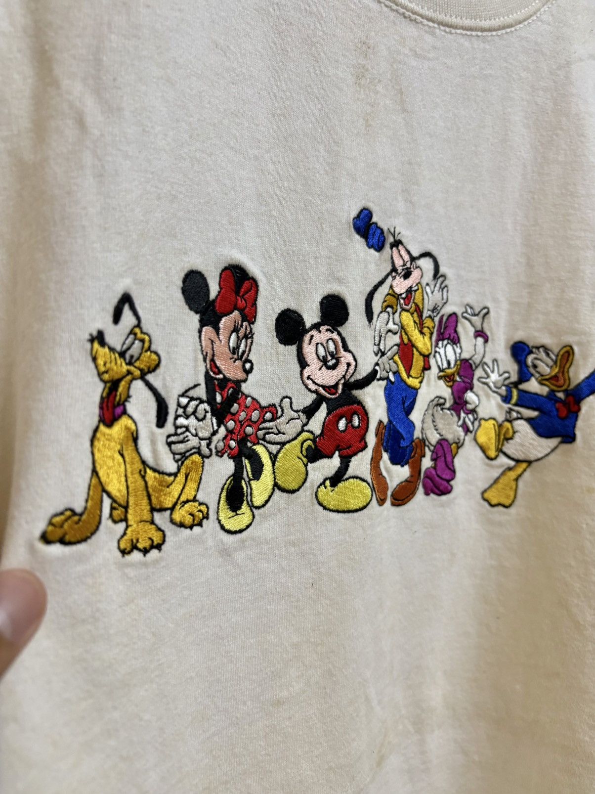 Vintage Vintage 90s Mickey Mouse Line Up Embroidery Cartoon Disney Size US XL / EU 56 / 4 - 4 Thumbnail
