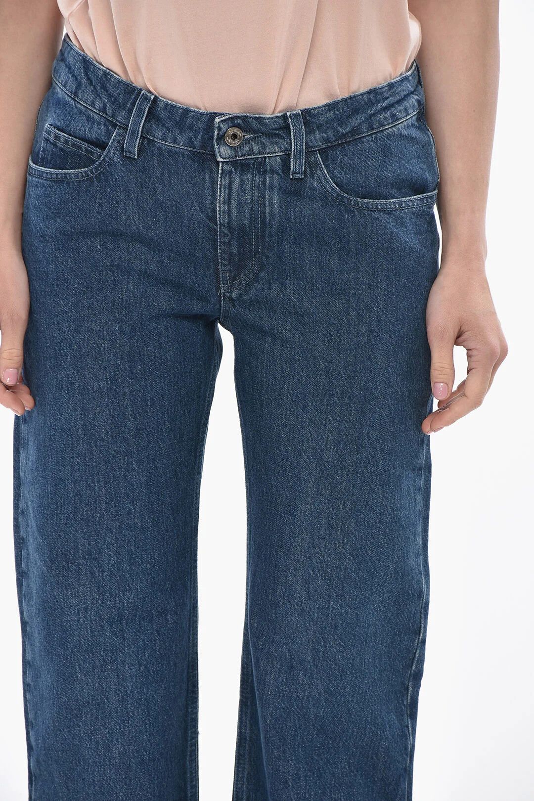 Off-White og1mm0426 Slim-Fit Dark Wash Straight-Leg Jeans in Blue Size 28" / US 6 / IT 42 - 3 Thumbnail