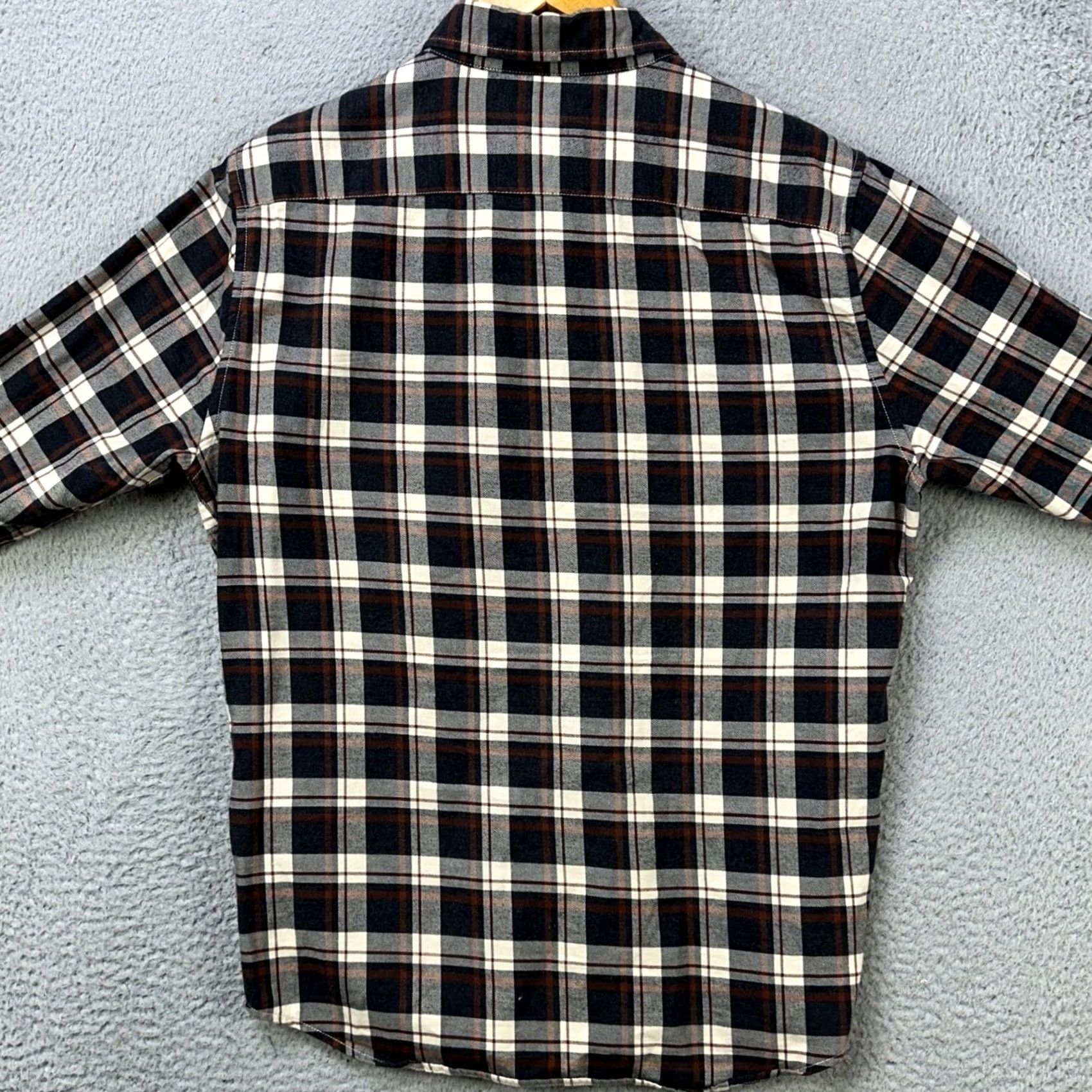 Banana Republic Banana Republic Luxe Flannel Slim Fit Shirt Button Up Mens Medium Gray Pockets | 100% Cotton | Plaid | Long Sleeve | Button-Up | Preppy Size US M / EU 48-50 / 2 - 3 Thumbnail