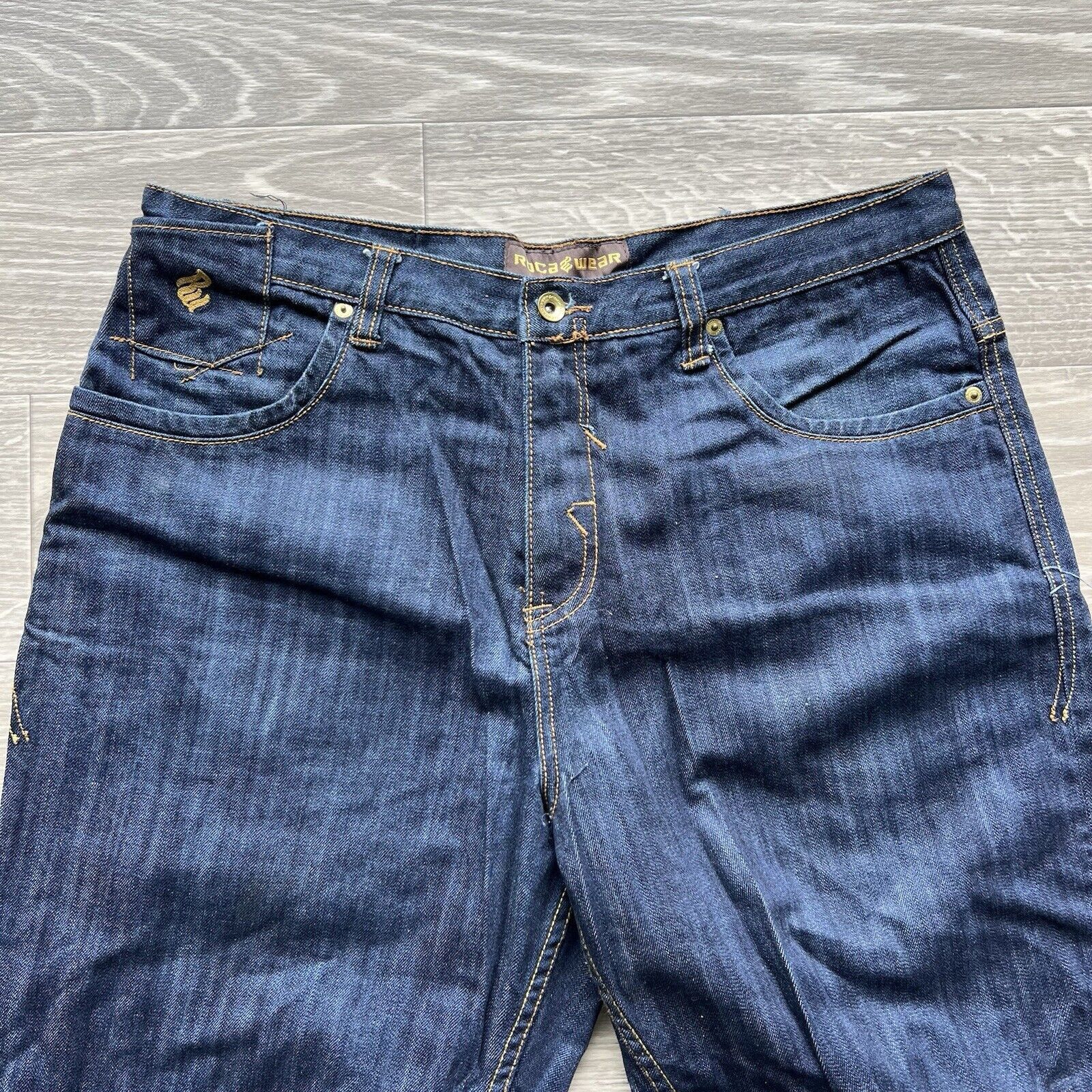Rocawear Vintage Y2K Rocawear Jeans Baggy Wide Leg Embroidered Grunge Size US 36 / EU 52 - 6 Thumbnail