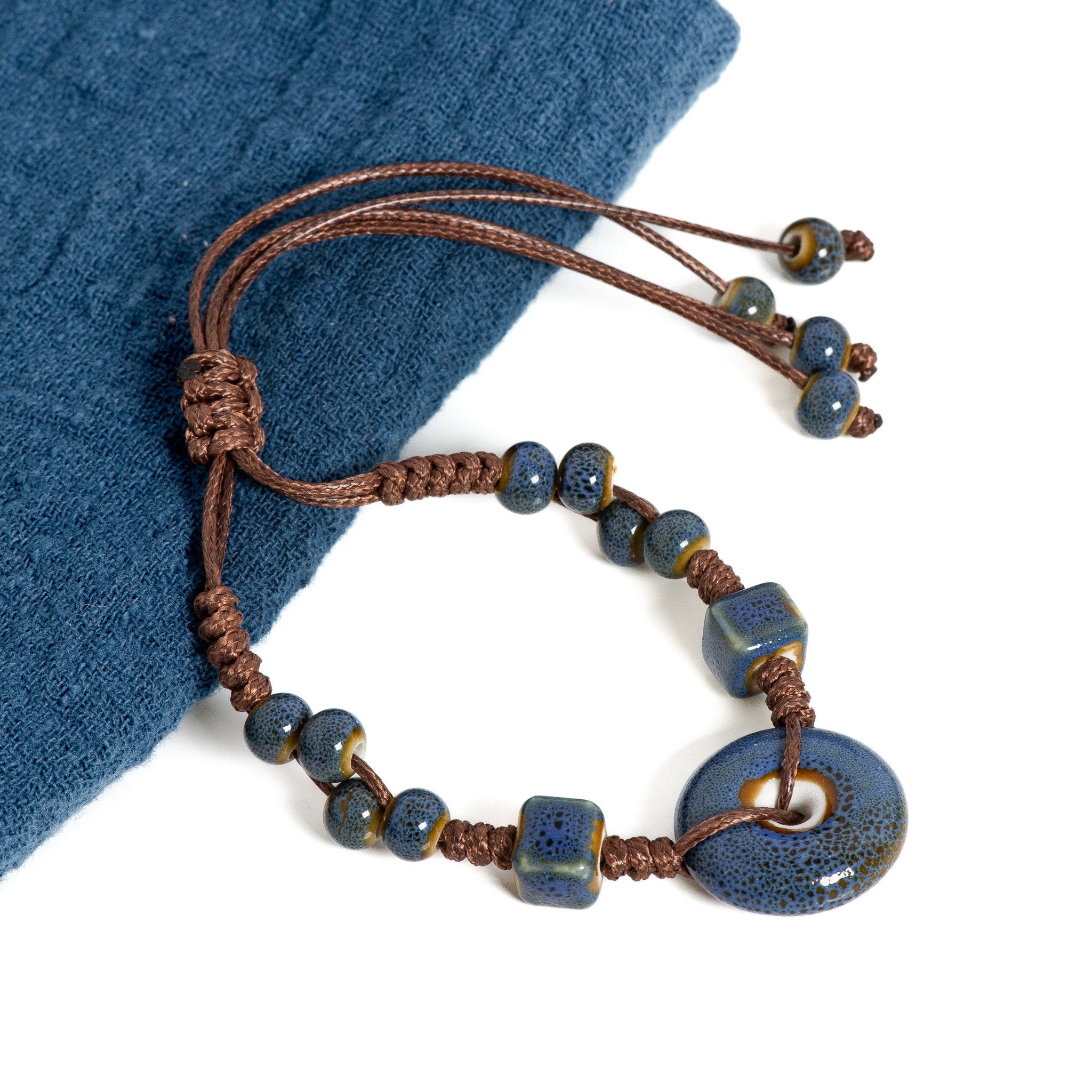 Jewelry Adjustable Ceramic Peace buckle Bracelet Size ONE SIZE - 3 Thumbnail
