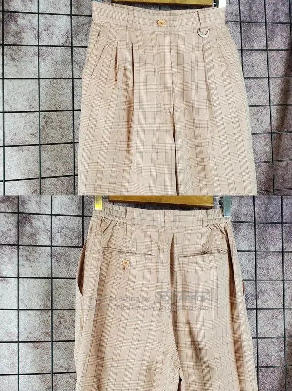 Dior Dior Pink Cotton Plaid Logo Leisure Pants . Size 23" - 2 Thumbnail